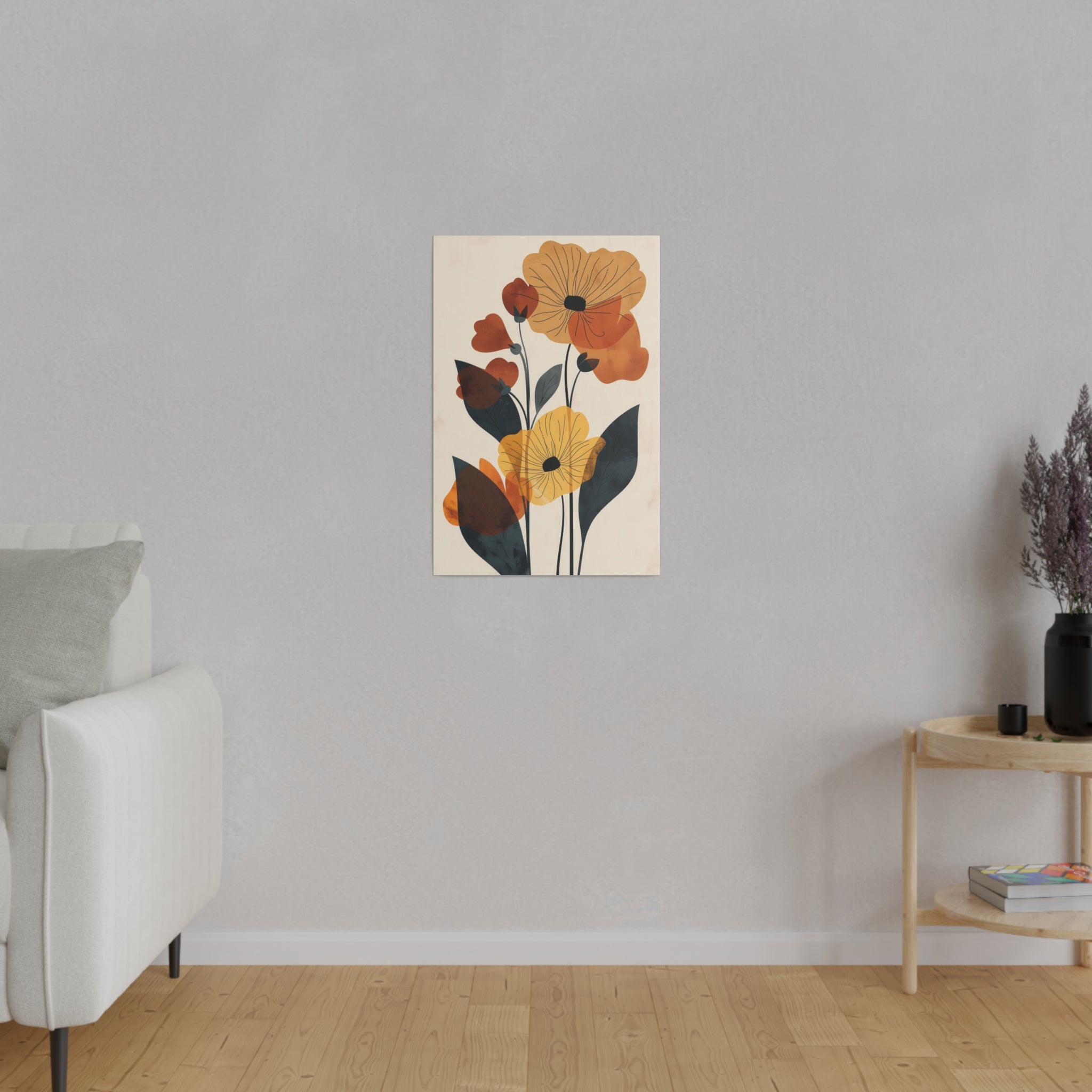 Flowers Wall Art - Botanical Wall Art - Vertical Canvas - WA52