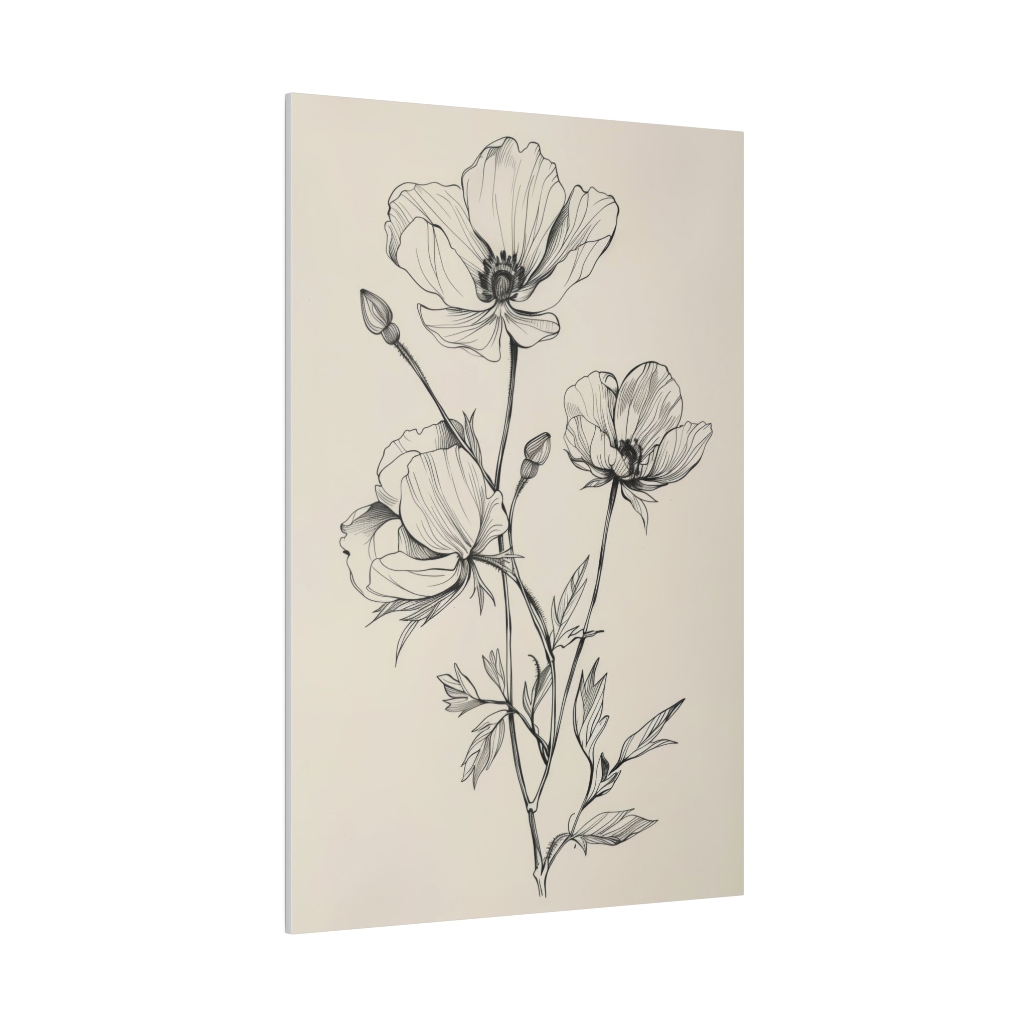 Flowers Wall Art - Botanical Wall Art - Vertical Canvas - WA49