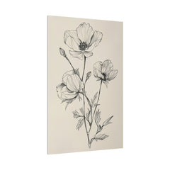 Flowers Wall Art - Botanical Wall Art - Vertical Canvas - WA49