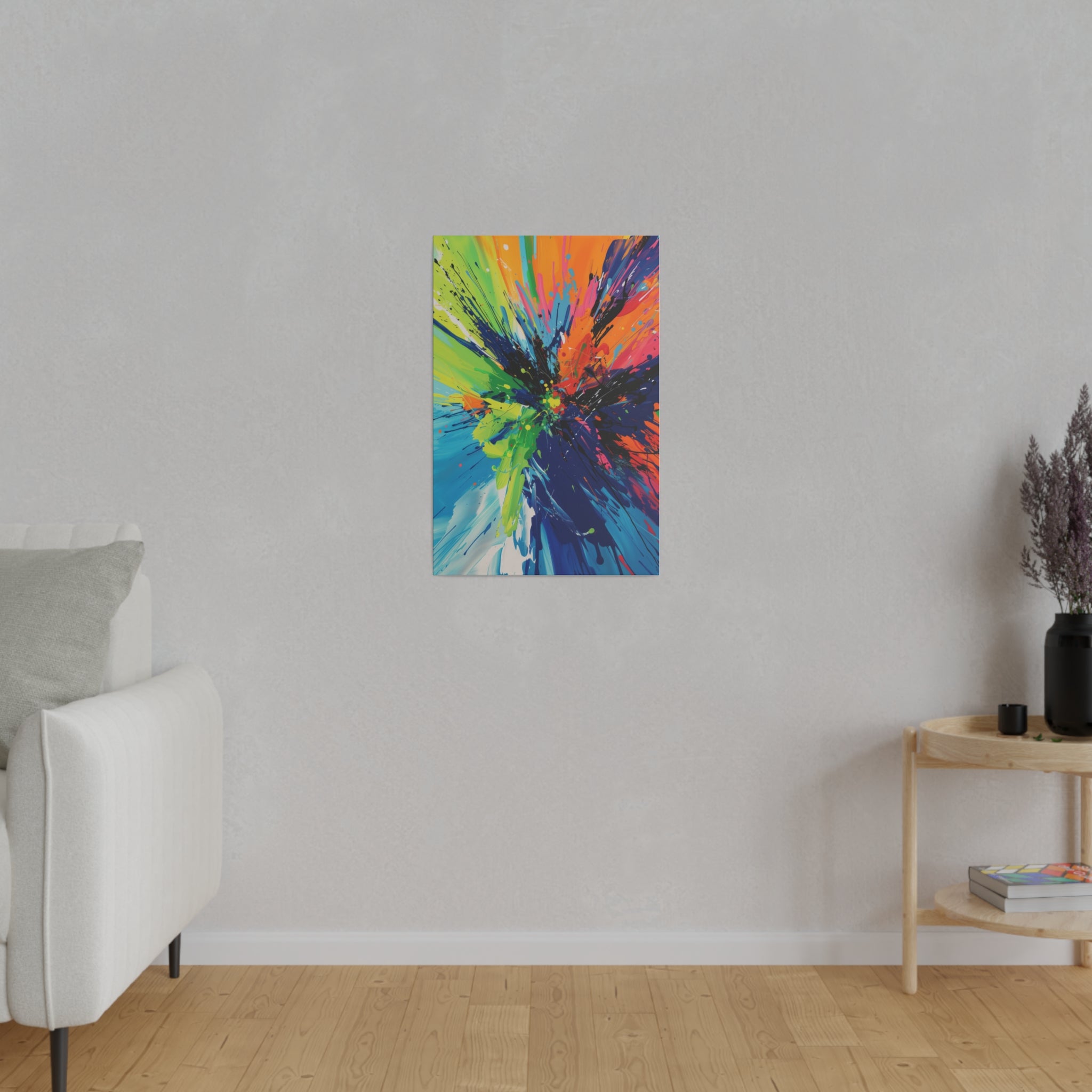 Colorful Burst - Abstract Wall Art - Vertical Canvas - WA229