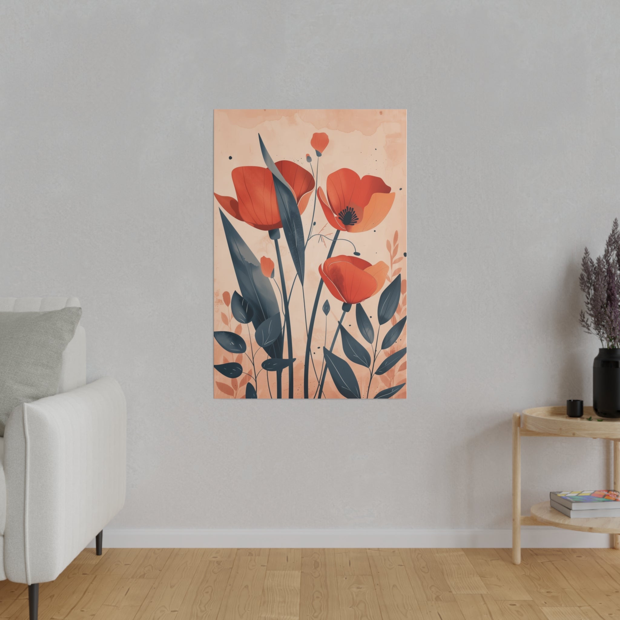 Flowers Wall Art - Botanical Wall Art - Vertical Canvas - WA42