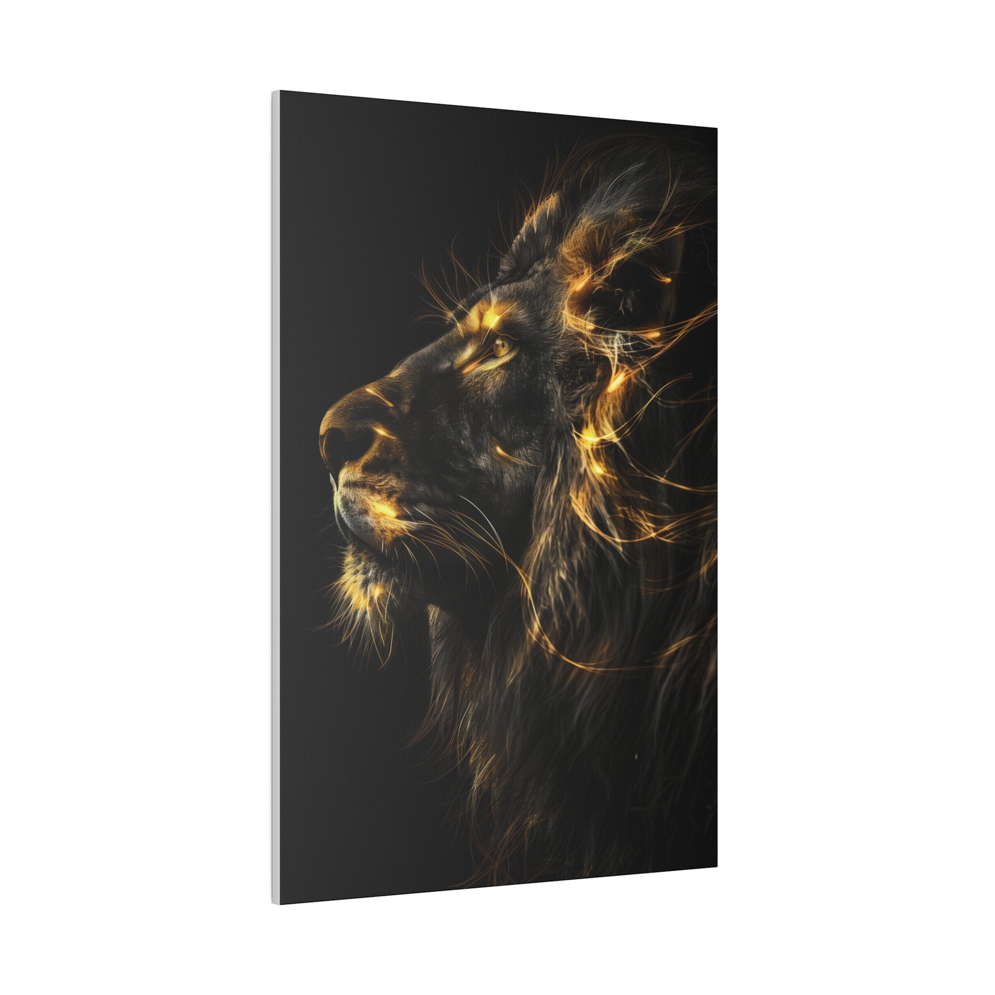 Luminous Lion - Wildlife Wall Art - Vertical Canvas - WA286