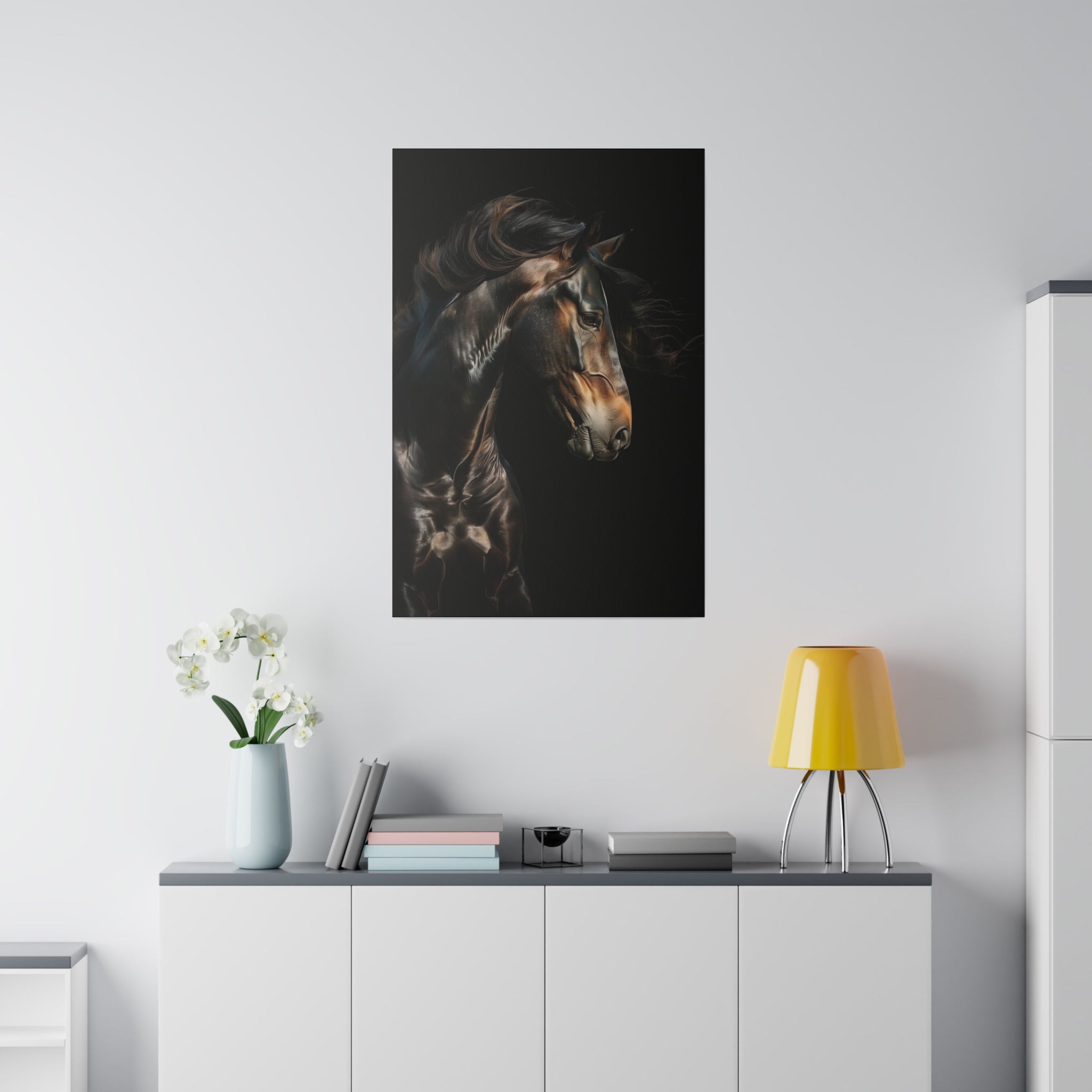 Beautiful Horse Portrait - Wildlife Wall Art - Vertical Canvas - WA246