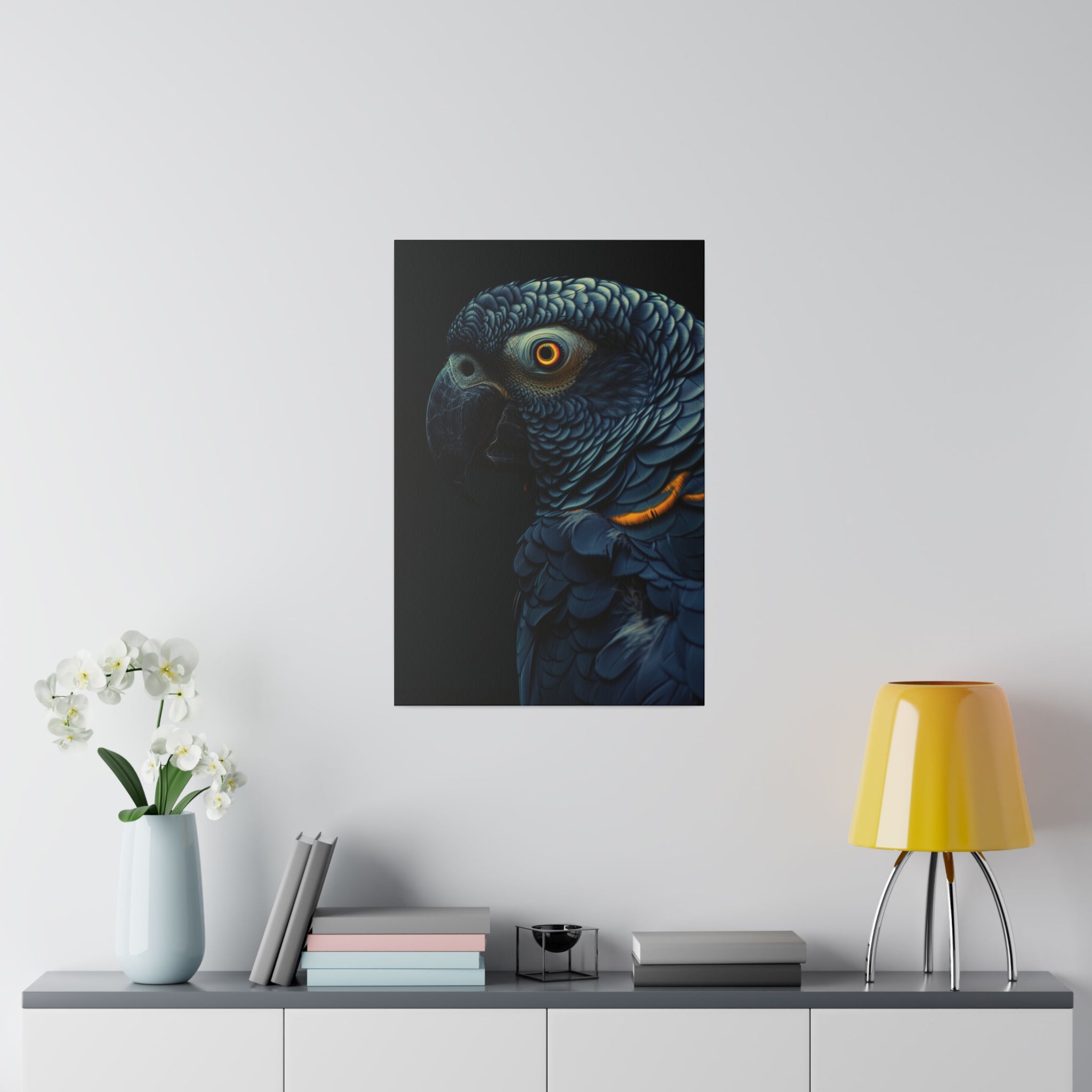 Parrot's Grace - Wildlife Wall Art - Vertical Canvas - WA292