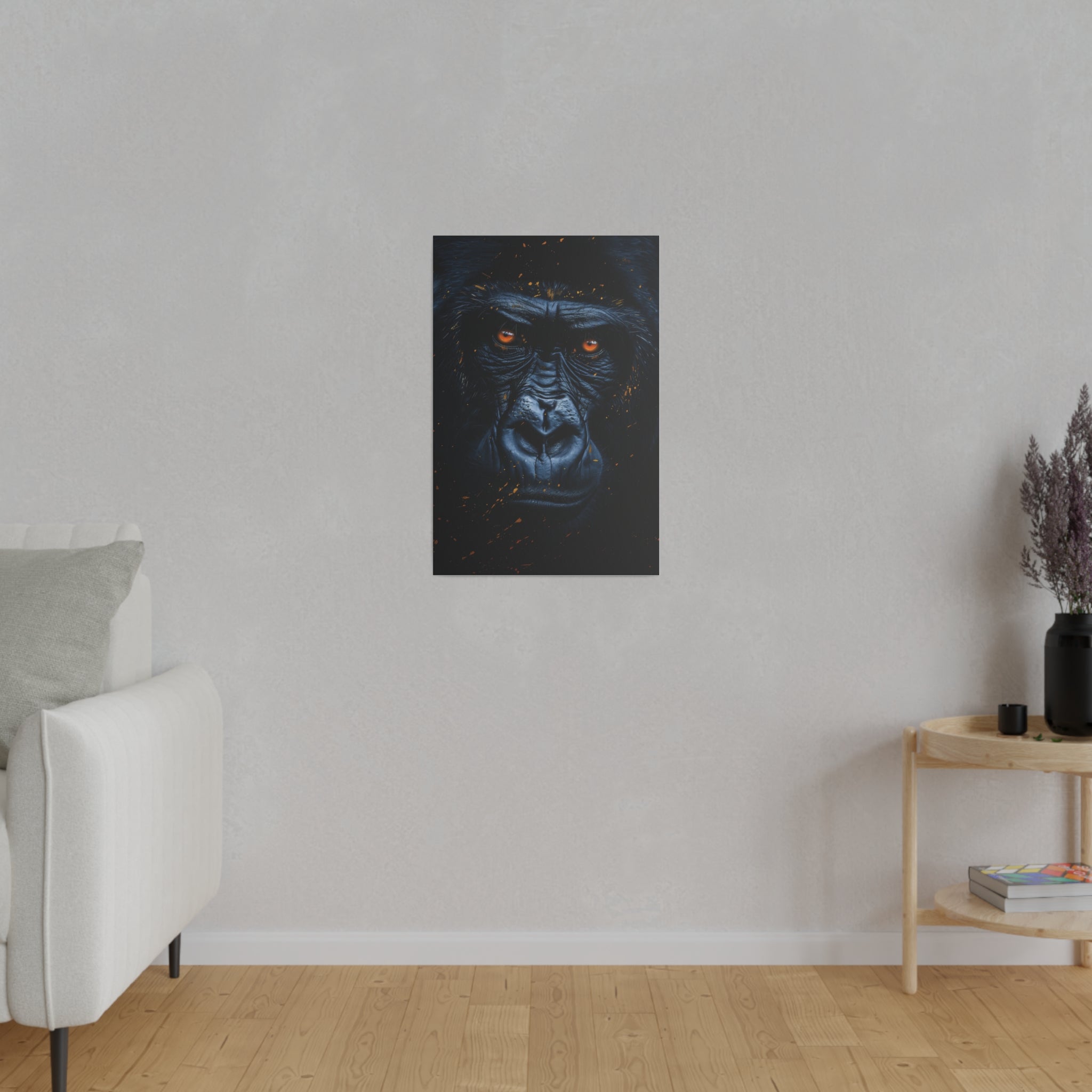 Fierce Gorilla Look - Wildlife Wall Art - Vertical Canvas - WA253