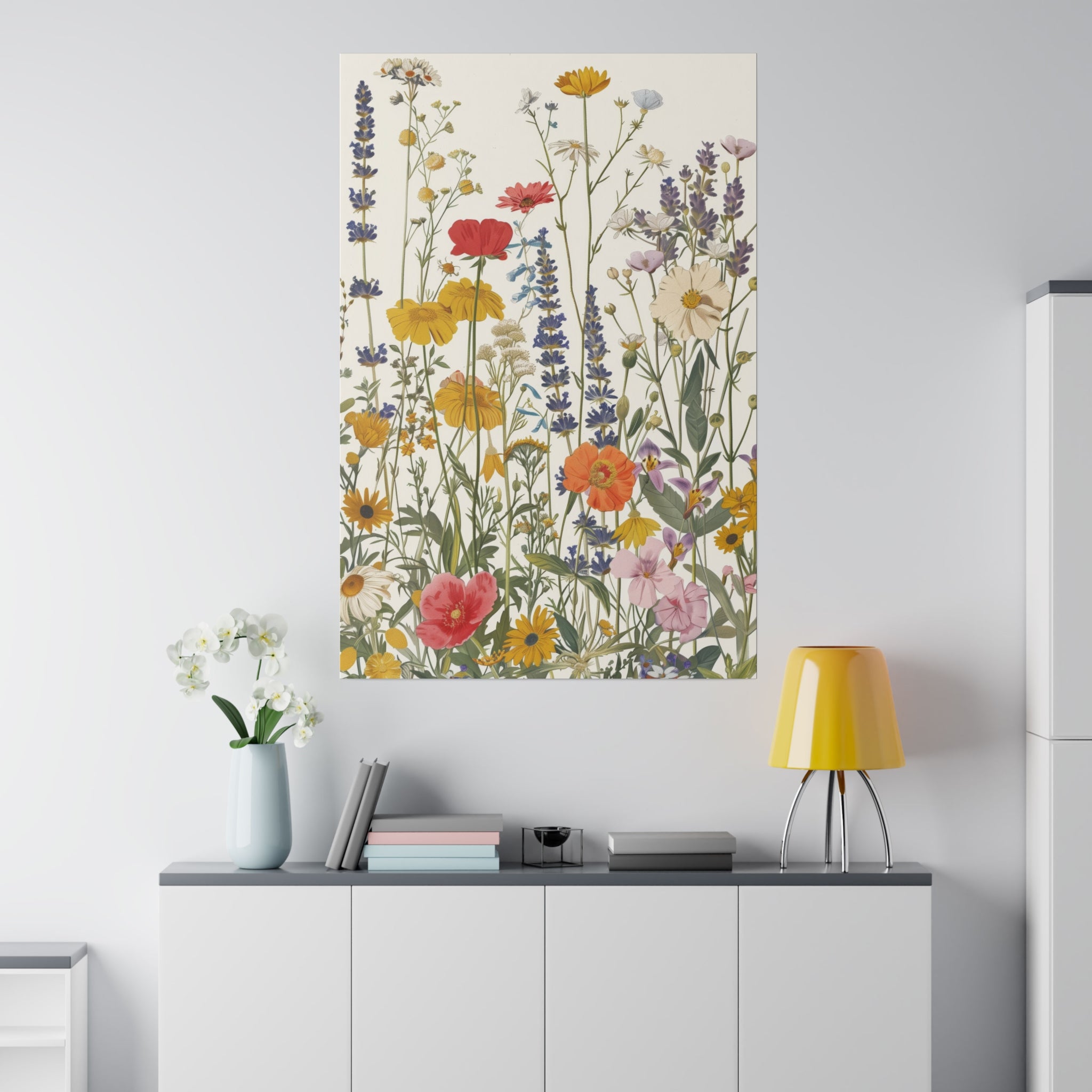 Flowers Wall Art - Botanical Wall Art - Vertical Canvas - WA55