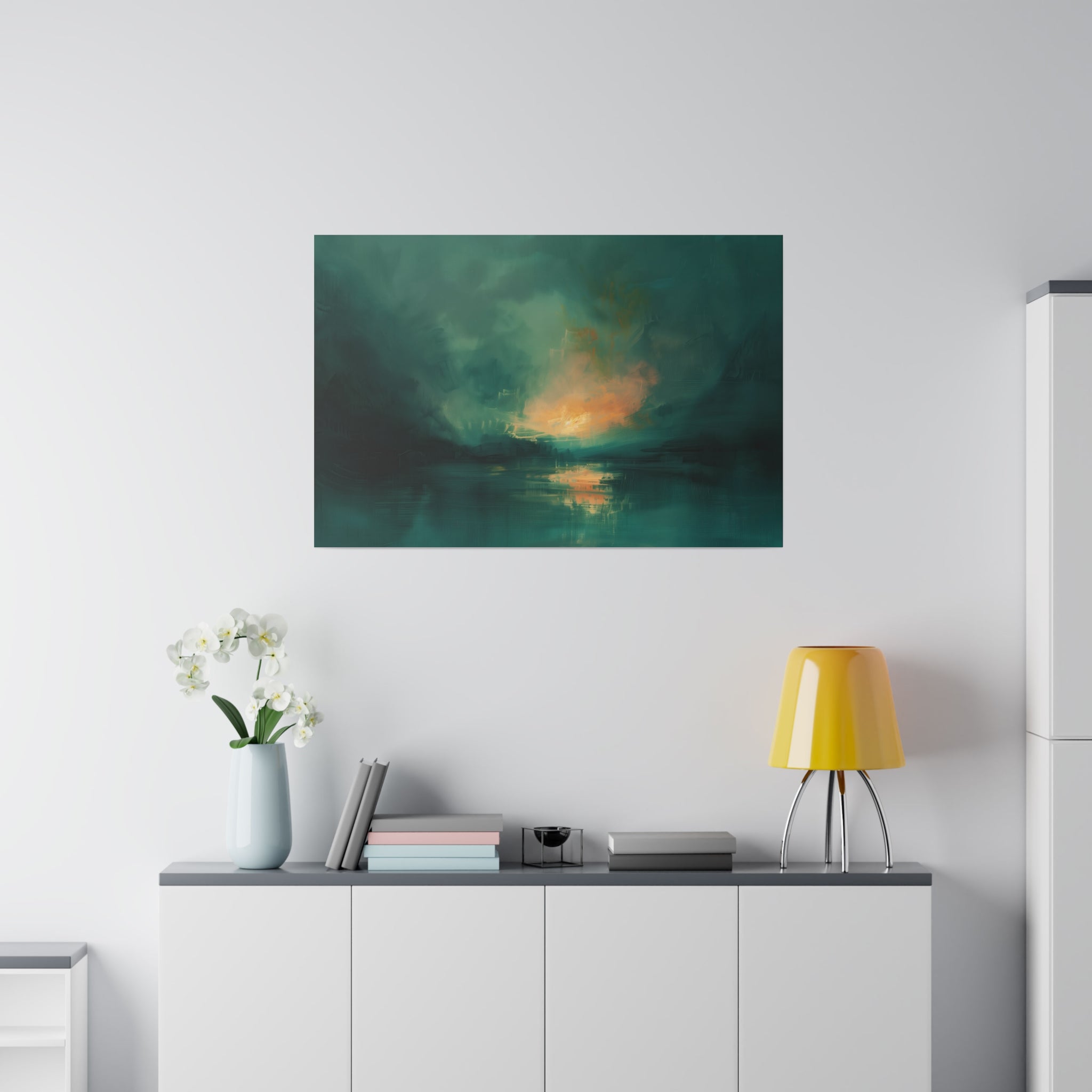 Serene Dusk - Abstract Wall Art - Horizontal Canvas - WA204