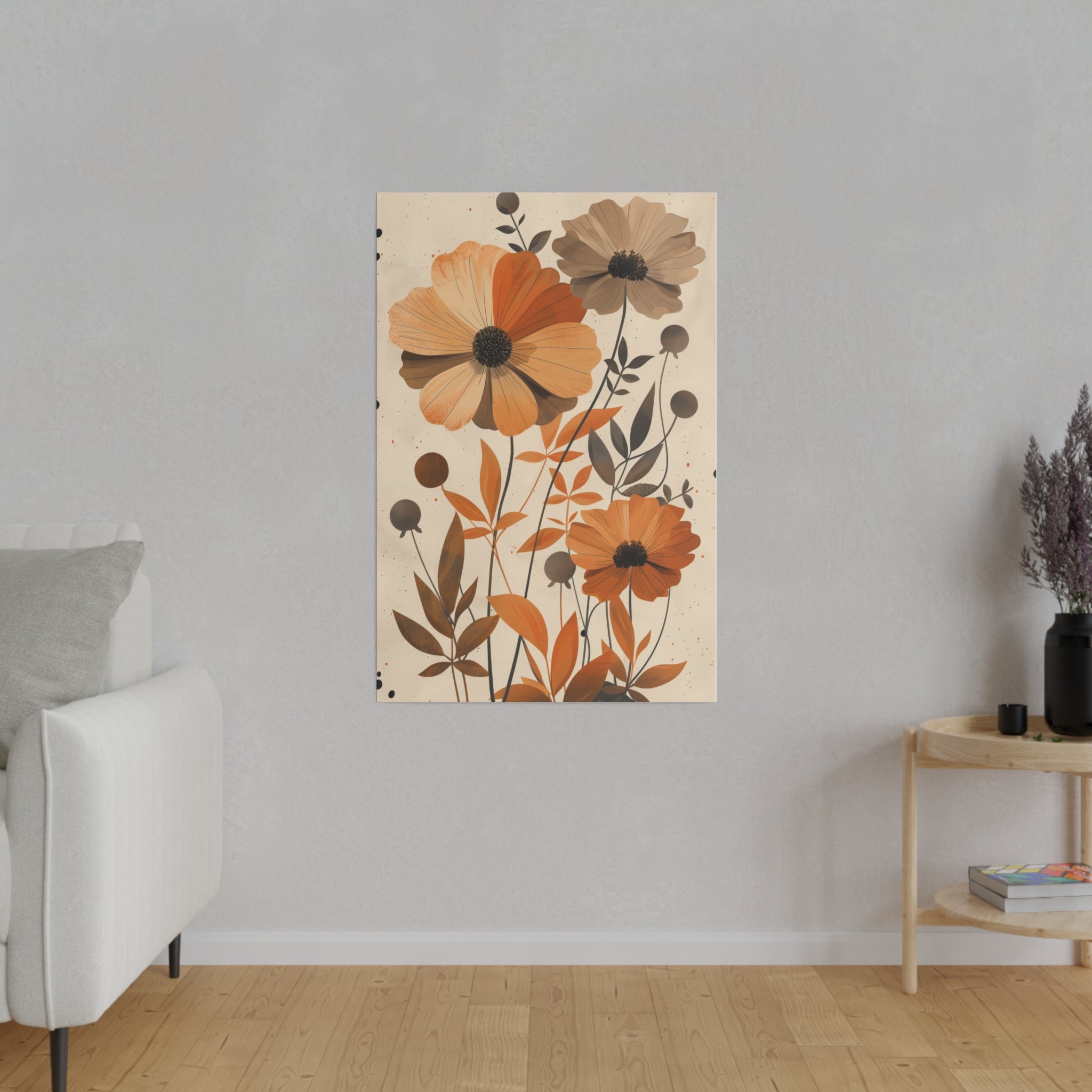 Flowers Wall Art - Botanical Wall Art - Vertical Canvas - WA59