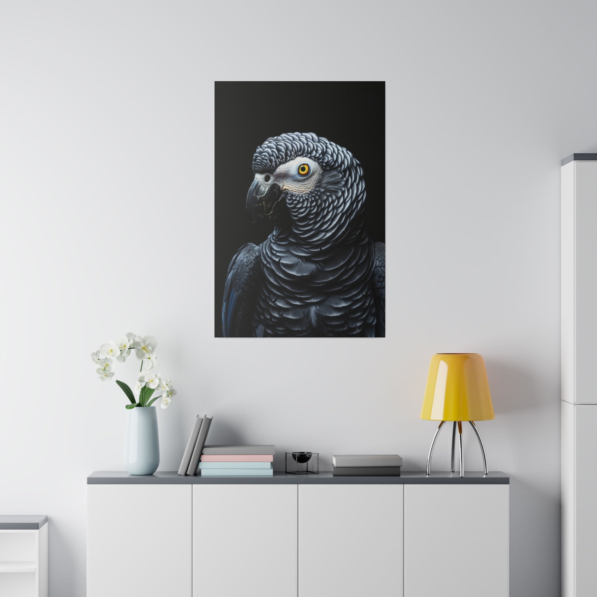 Grey Parrot - Wildlife Wall Art - Vertical Canvas - WA288