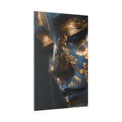 Mystique, Woman Portrait - Luxury Gold Themed Wall Art - Vertical Canvas - WA301