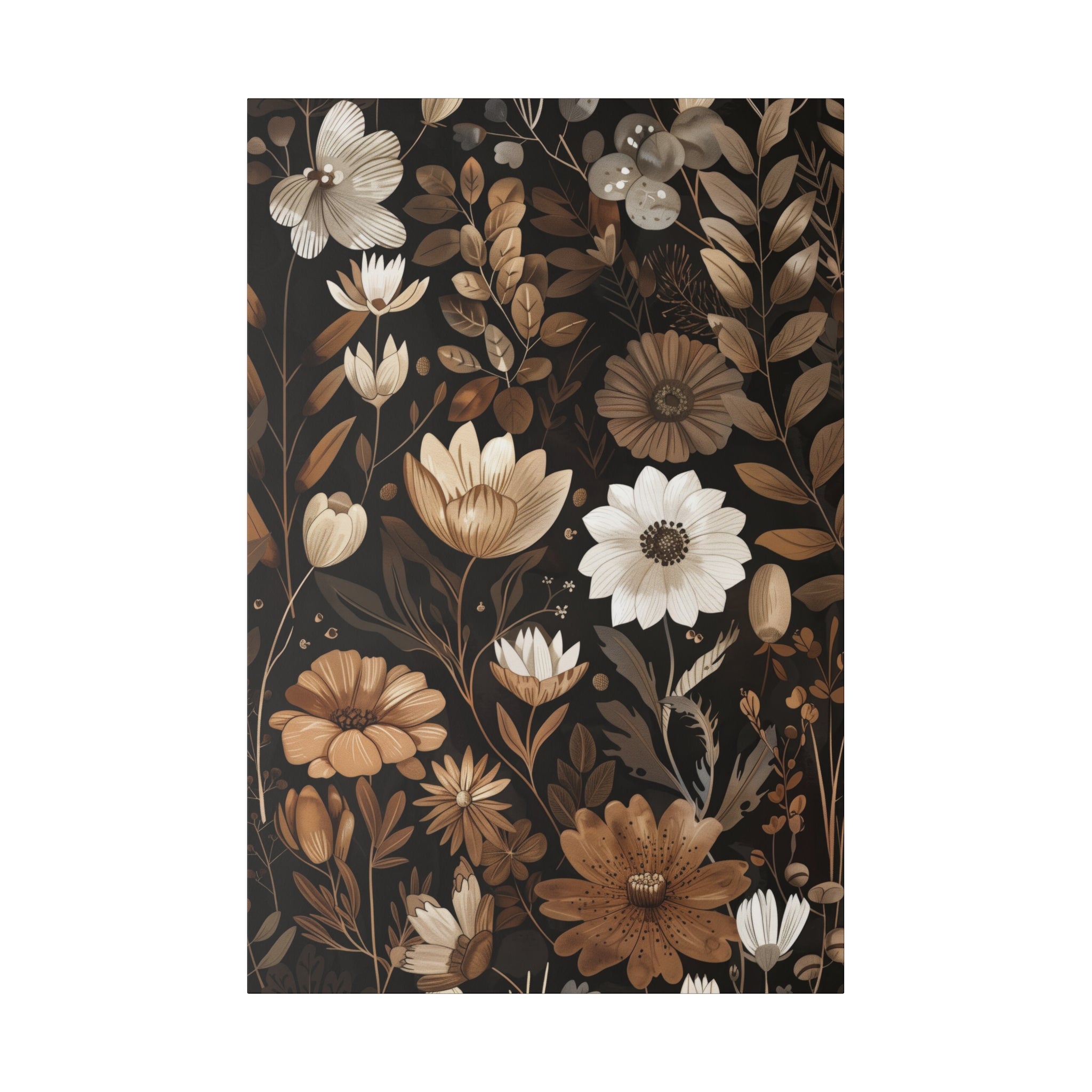 Flowers Wall Art - Botanical Wall Art - Vertical Canvas - WA46