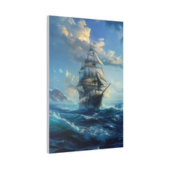 Ship on the Ocean Wall Art - Vertical Canvas - WA99