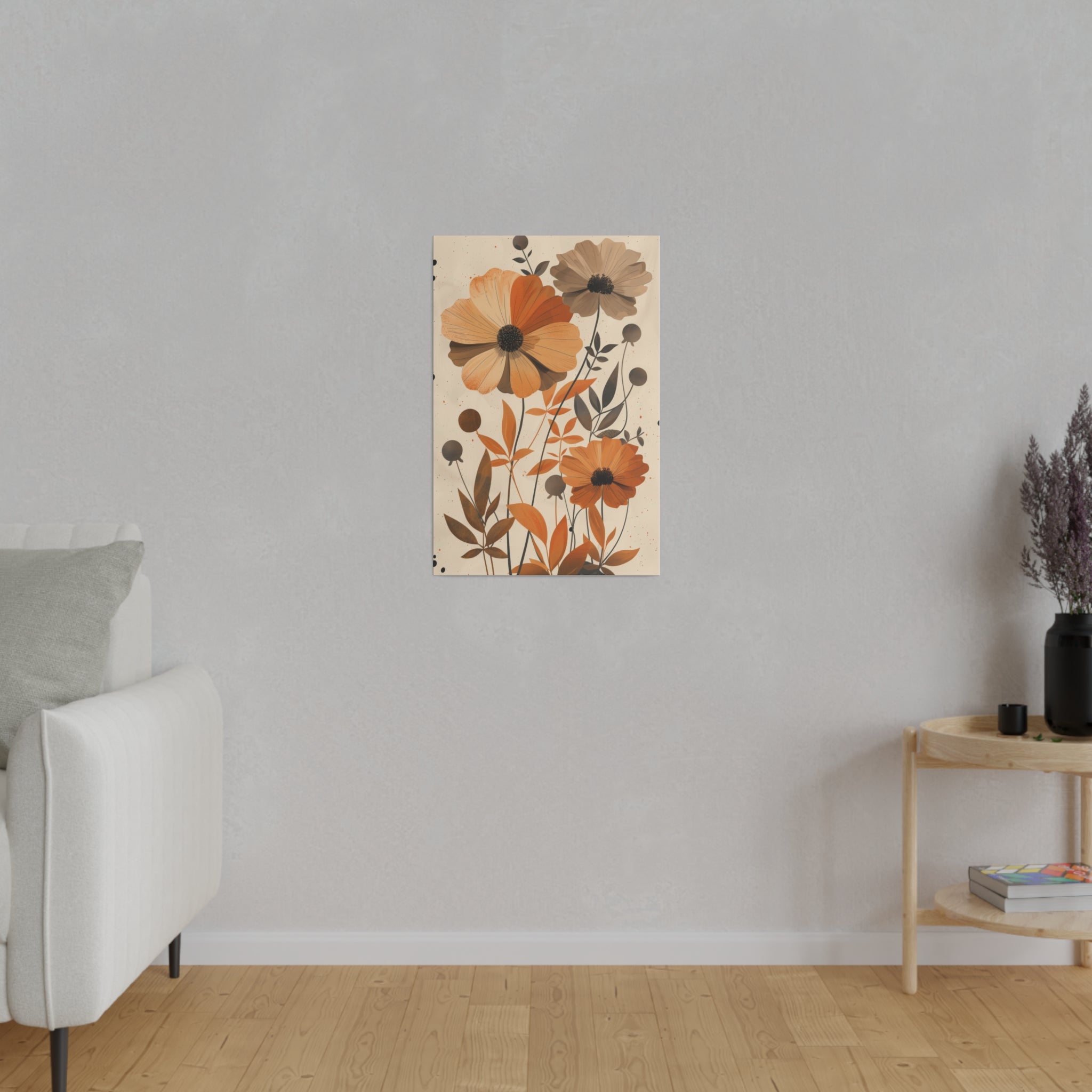 Flowers Wall Art - Botanical Wall Art - Vertical Canvas - WA59