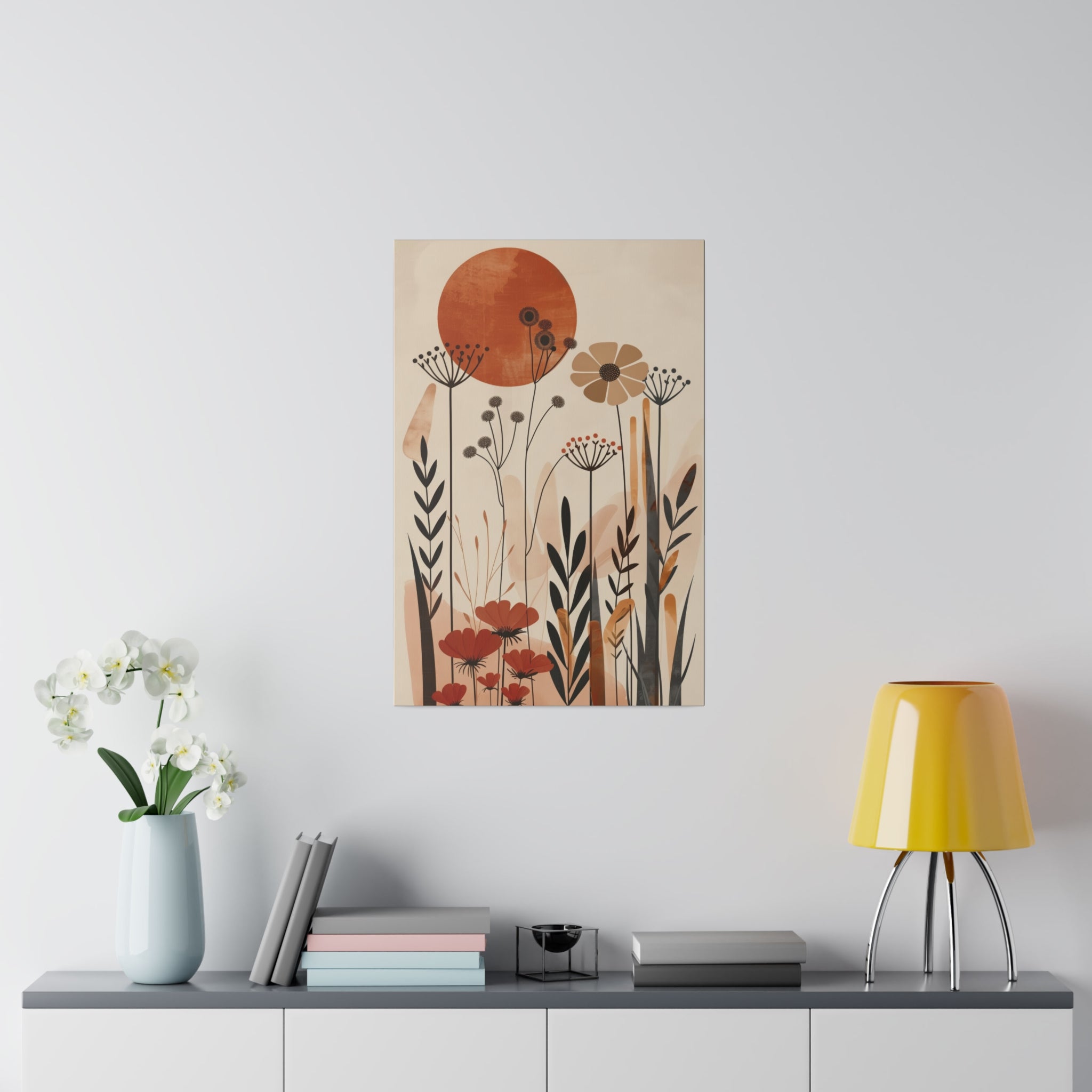 Flowers Wall Art - Botanical Wall Art - Vertical Canvas - WA53