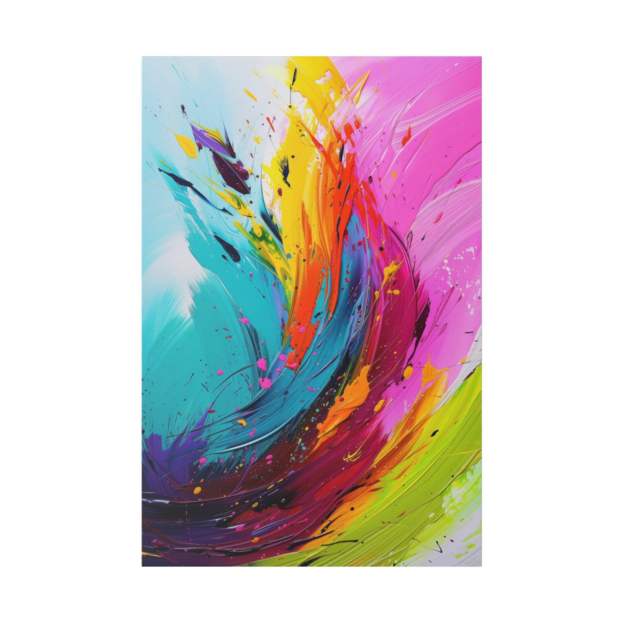 Paint Swirl - Abstract Wall Art - Vertical Canvas - WA233