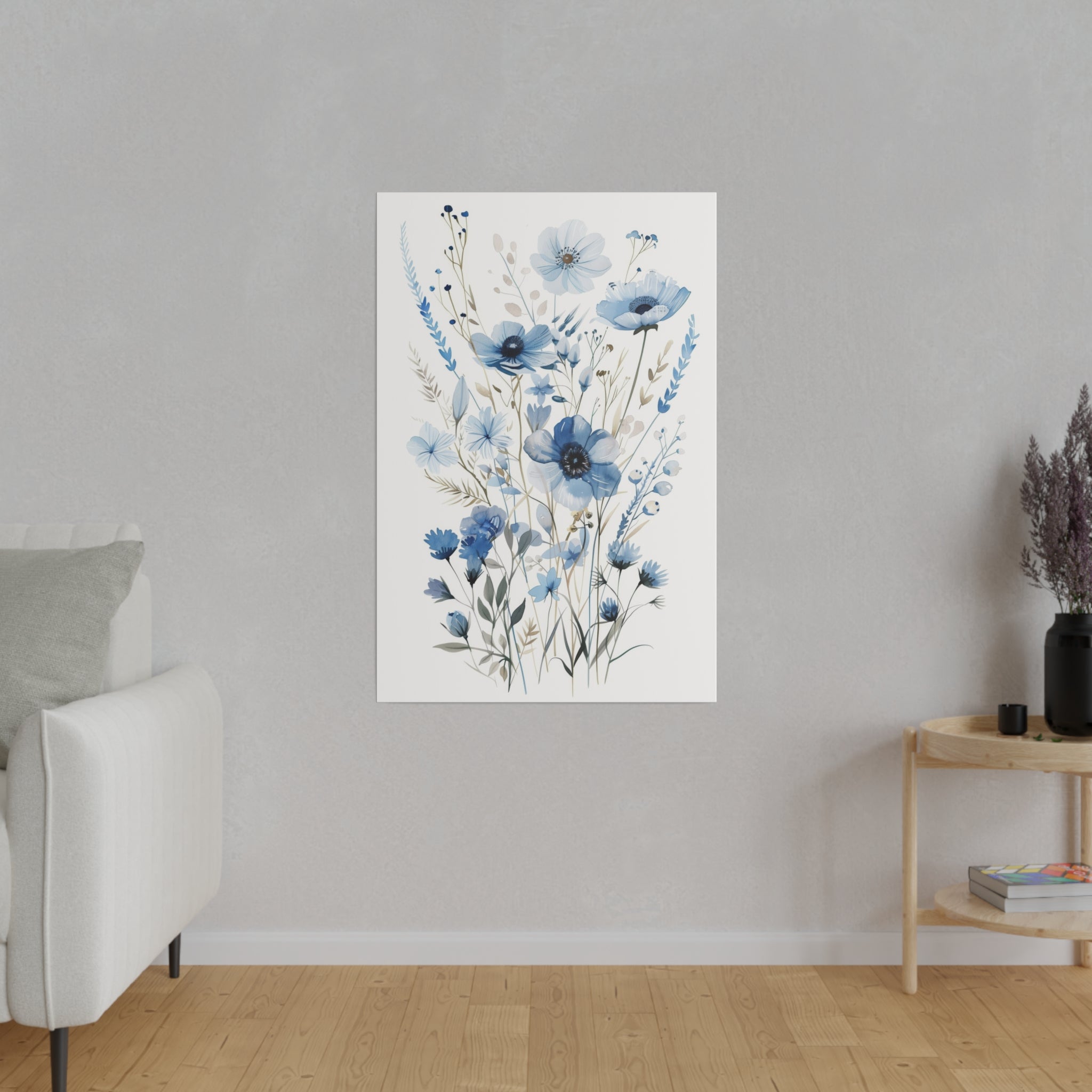 Flowers Wall Art - Botanical Wall Art - Vertical Canvas - WA44