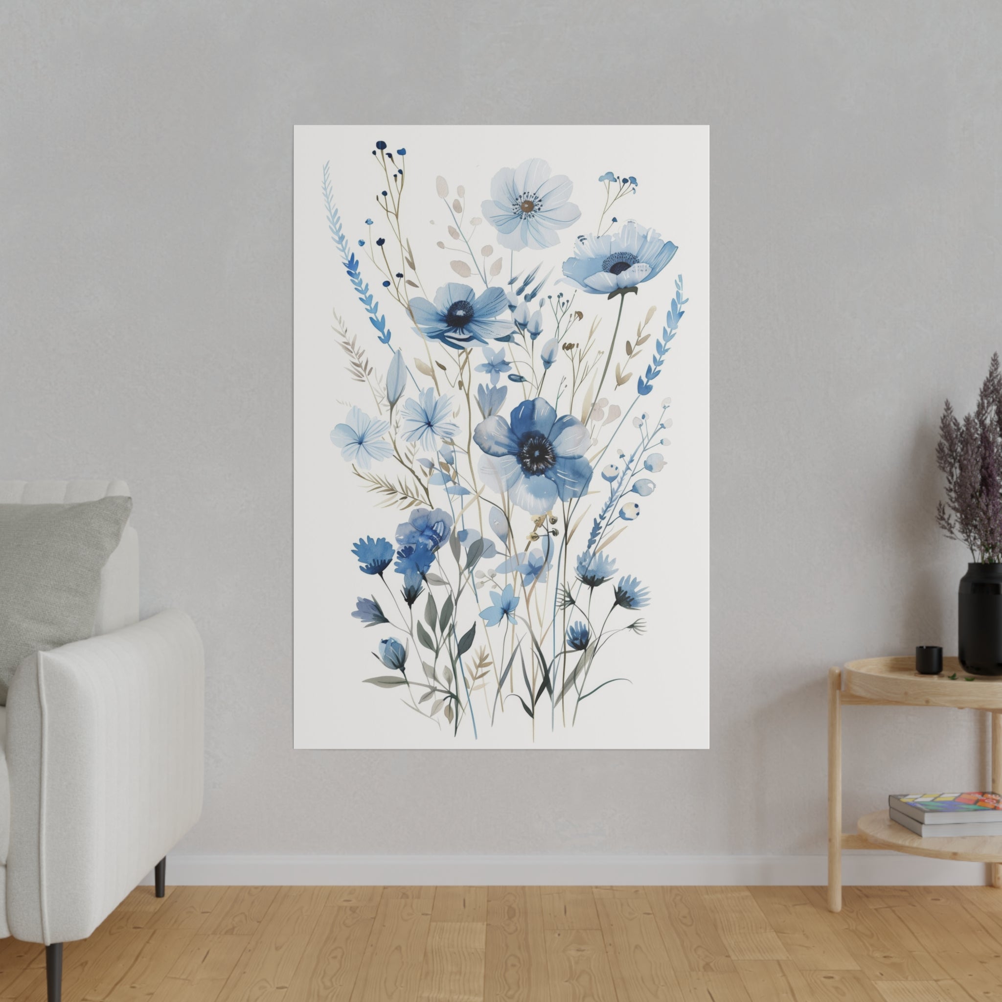 Flowers Wall Art - Botanical Wall Art - Vertical Canvas - WA44