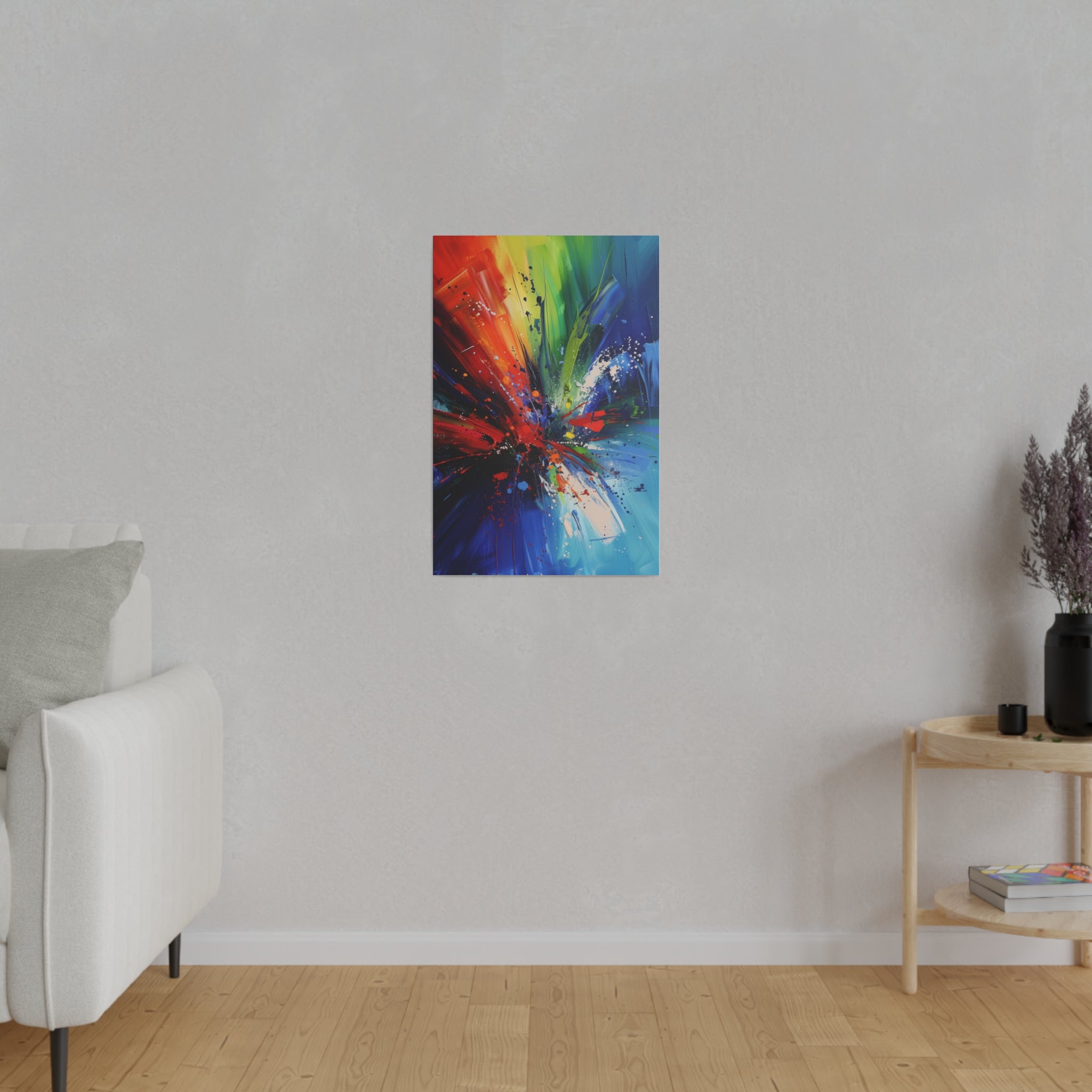 Vivid Eruption - Abstract Wall Art - Vertical Canvas - WA238