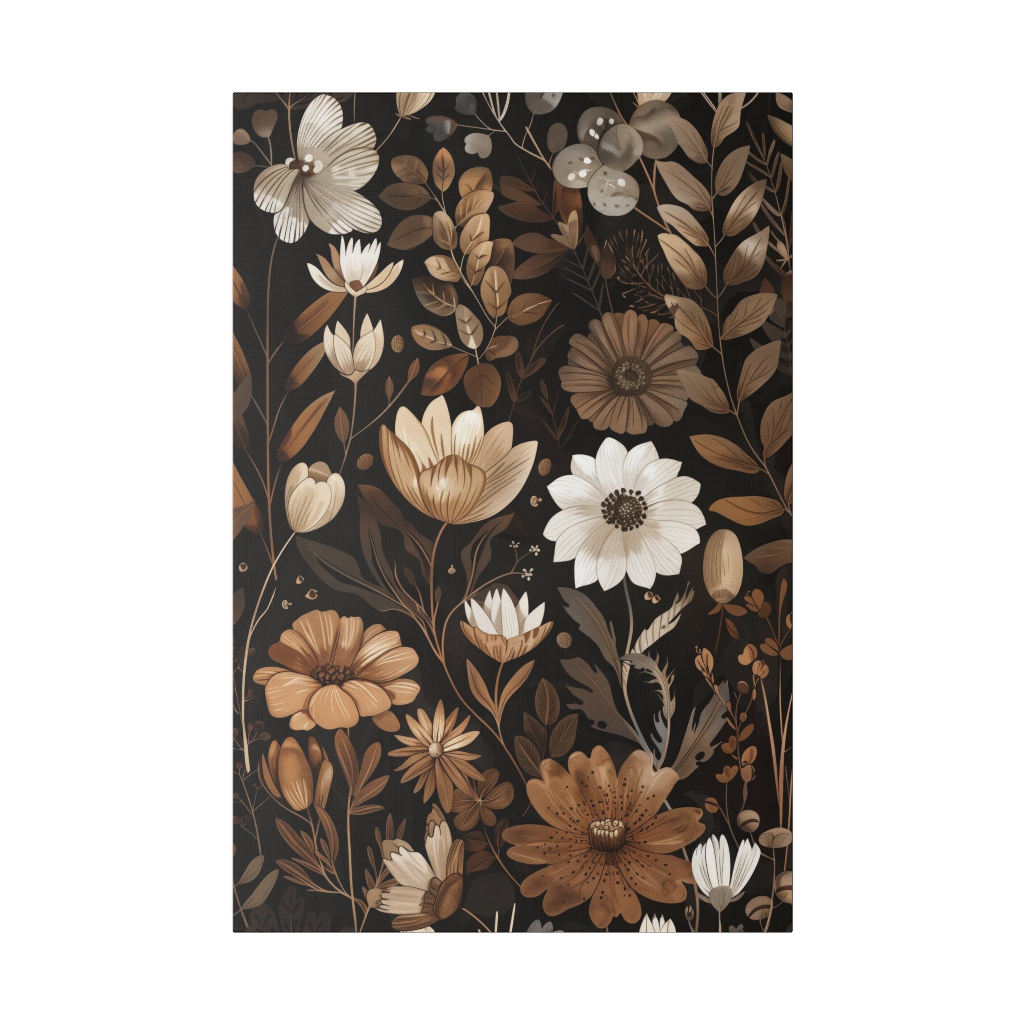 Flowers Wall Art - Botanical Wall Art - Vertical Canvas - WA46