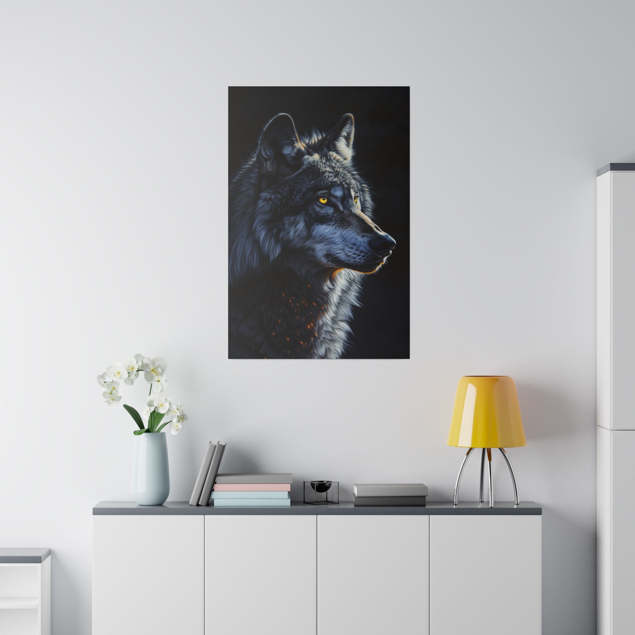 Wolf's Gaze - Wildlife Wall Art - Vertical Canvas - WA258