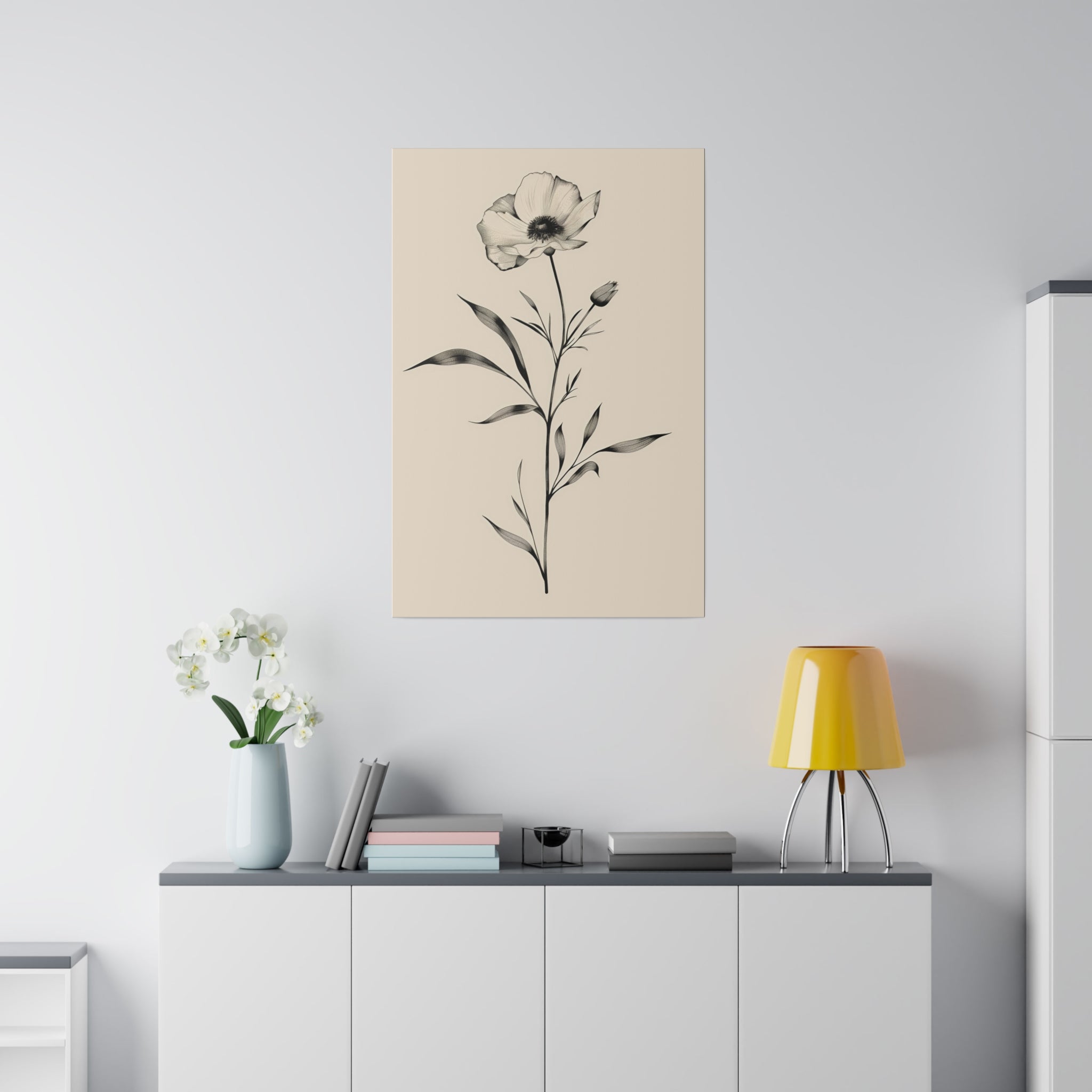 Flowers Wall Art - Botanical Wall Art - Vertical Canvas - WA50