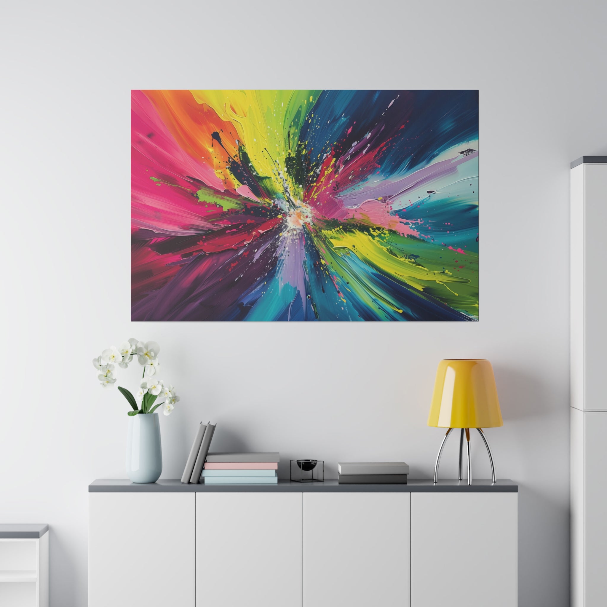 Radiant Explosion - Abstract Wall Art - Horizontal Canvas - WA213