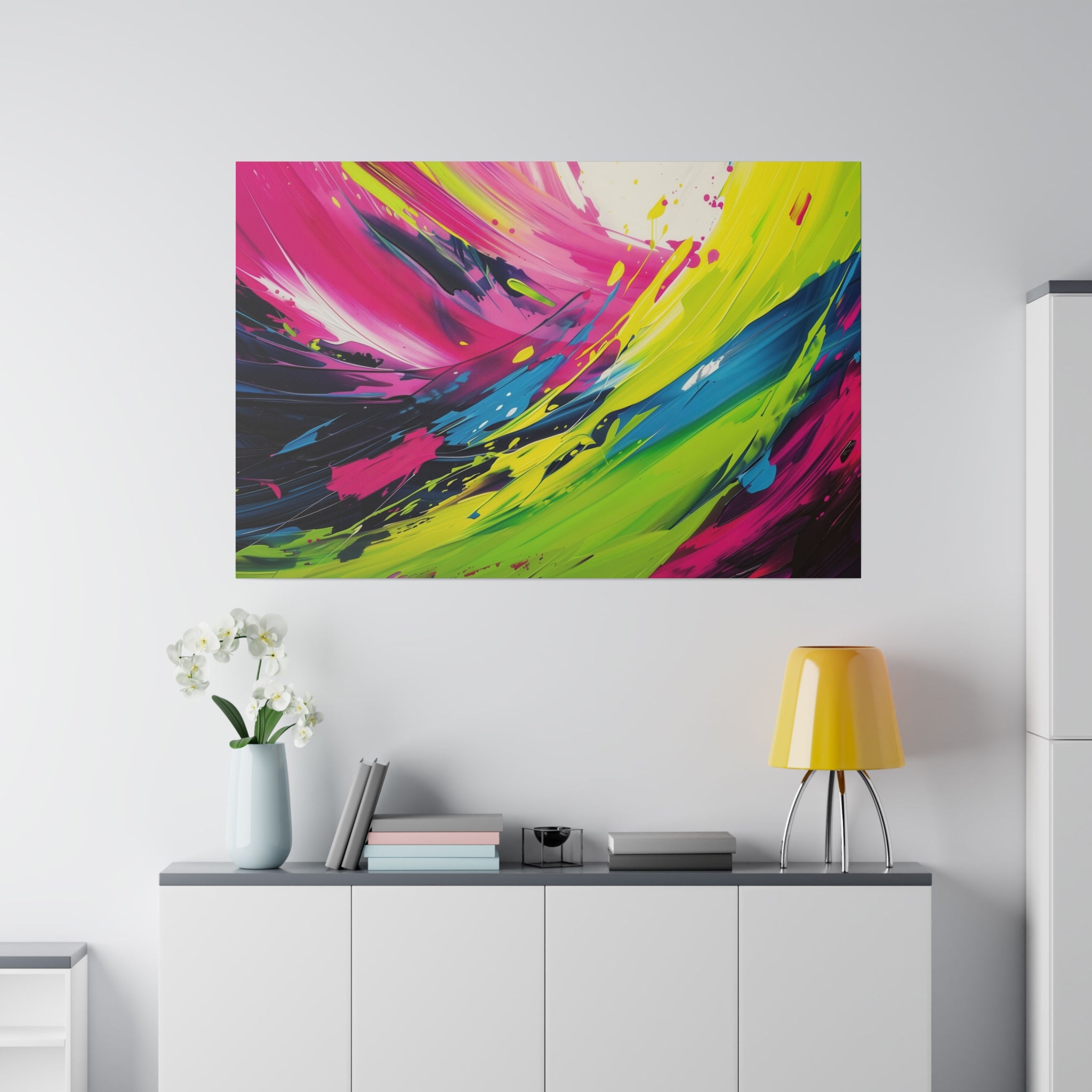 Vibrant Swirls - Abstract Wall Art - Horizontal Canvas - WA212