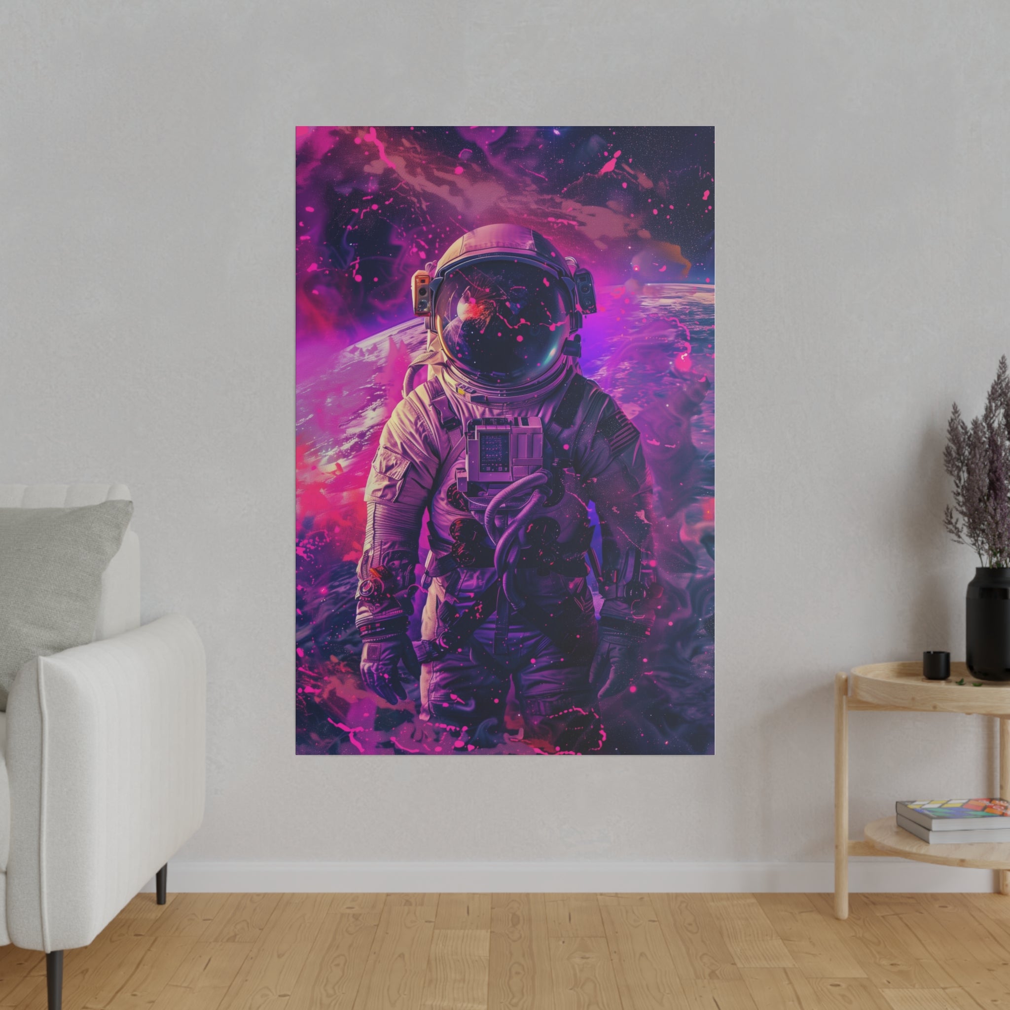 Astronaut in Space Wall Art - Vertical Canvas - WA138