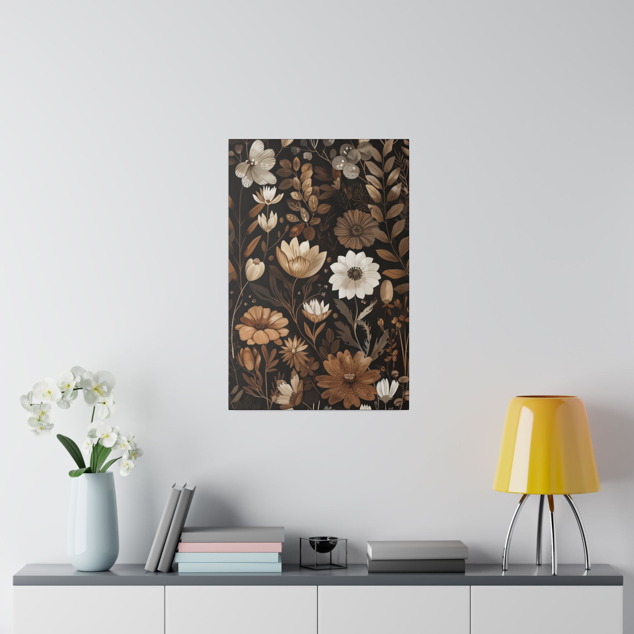 Flowers Wall Art - Botanical Wall Art - Vertical Canvas - WA46