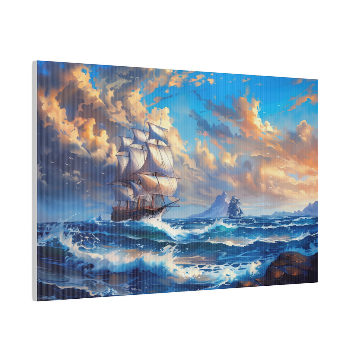 Ship Ocean Wall Art - Horizontal Canvas - WA179