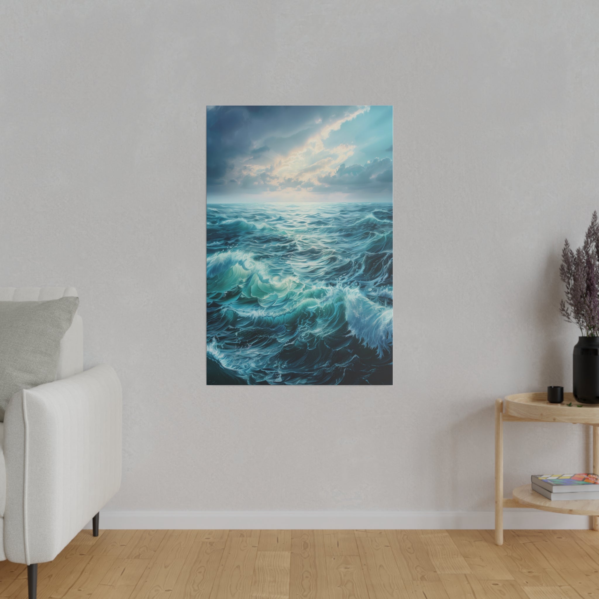 Ocean Waves Wall Art - Vertical Canvas - WA93