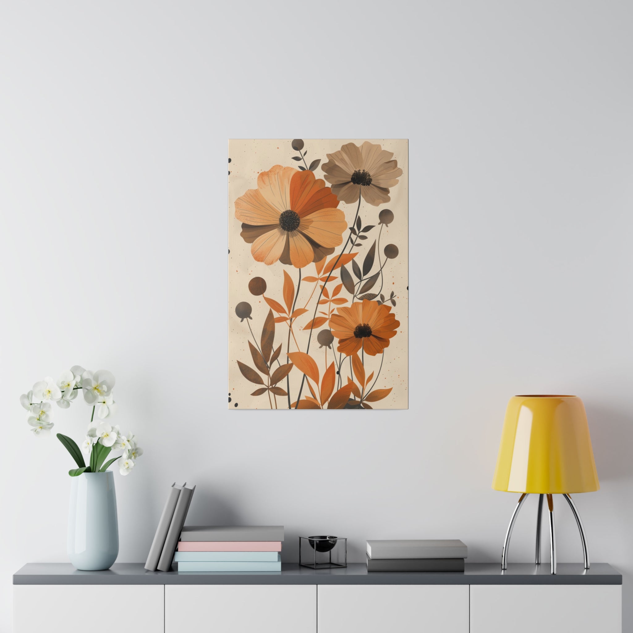 Flowers Wall Art - Botanical Wall Art - Vertical Canvas - WA59