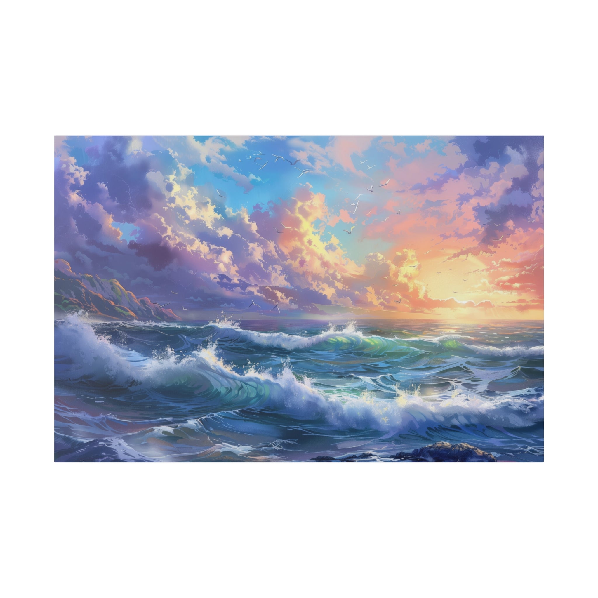 Ocean Wall Art - Horizontal Canvas - WA176