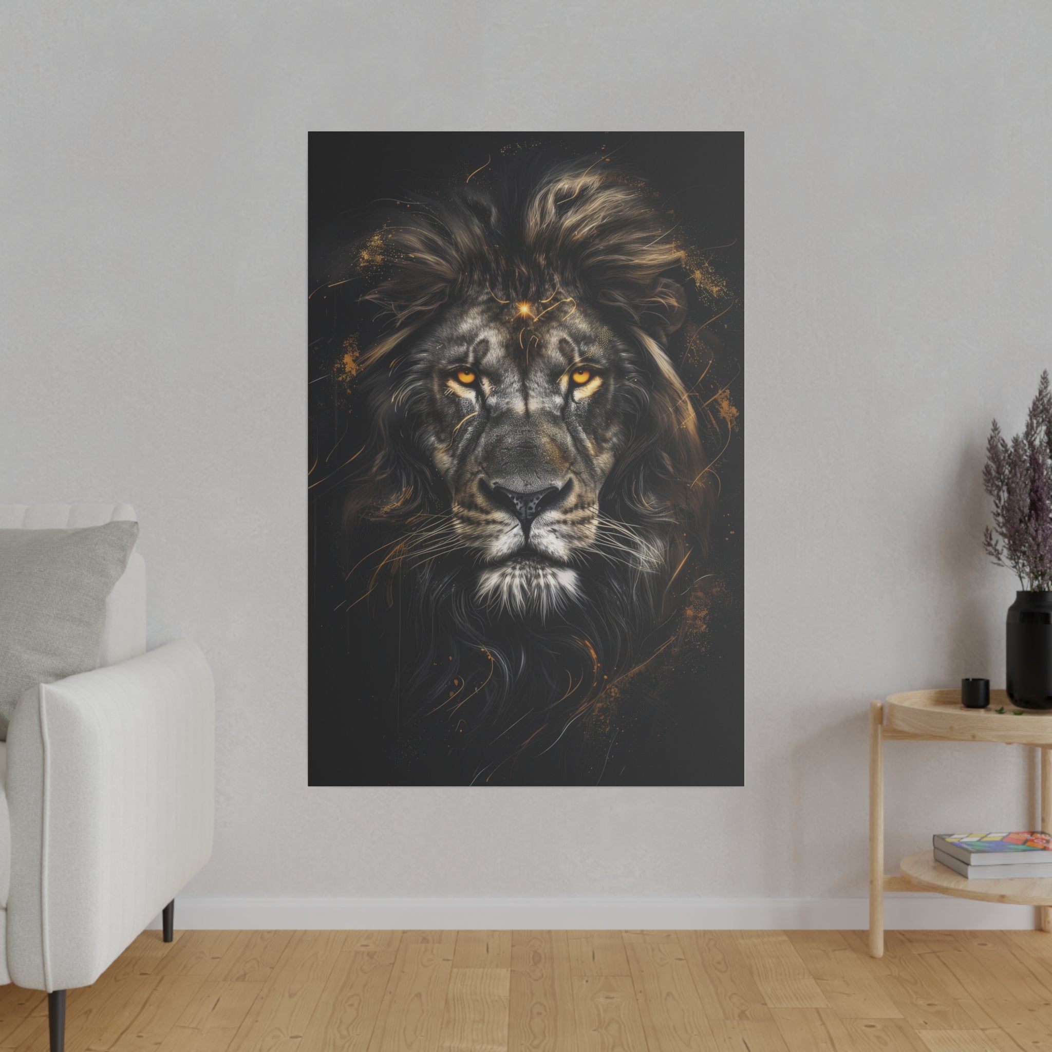 Lion of Light - Wildlife Wall Art - Vertical Canvas - WA255