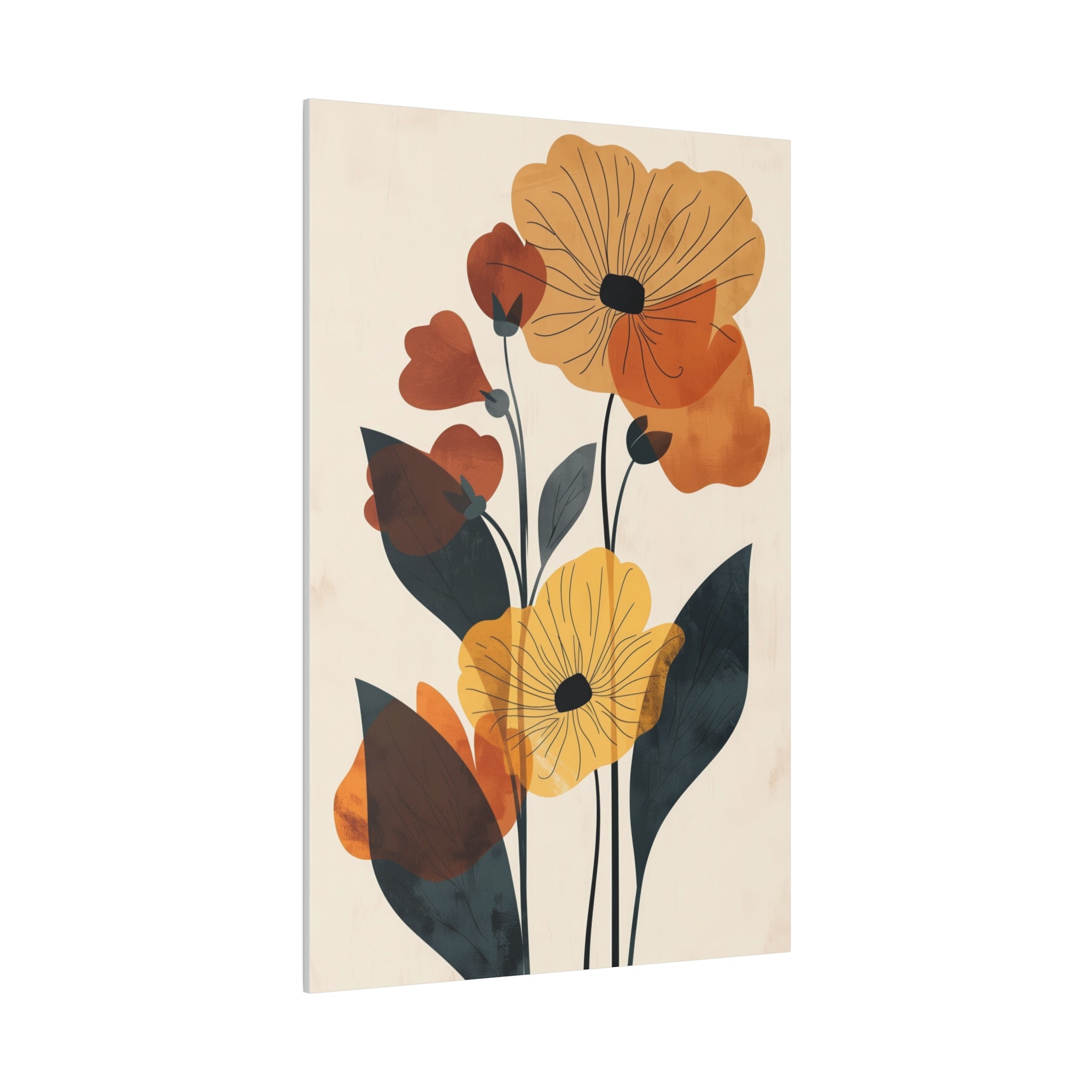 Flowers Wall Art - Botanical Wall Art - Vertical Canvas - WA52