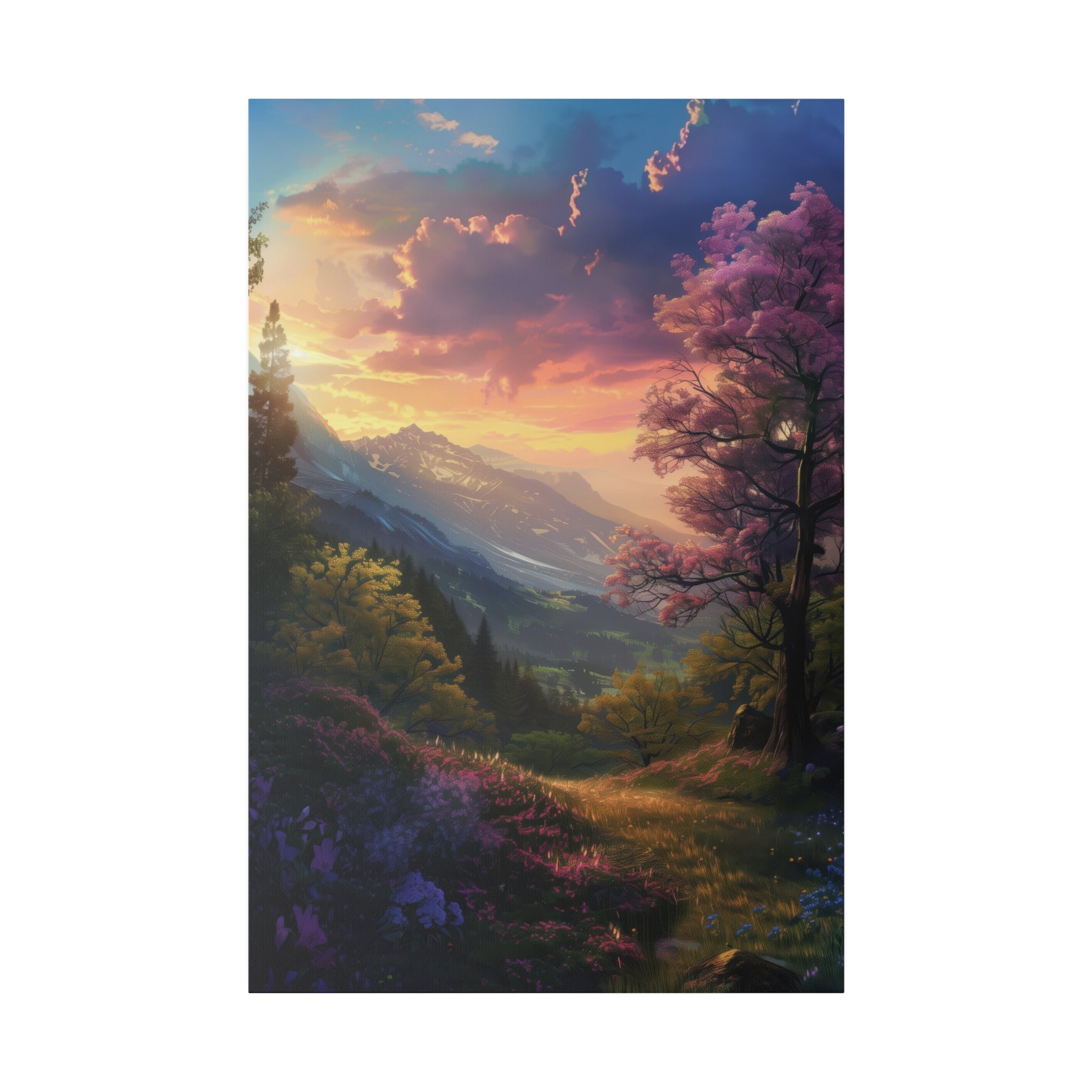 Enchanted Mountain Trail - Nature Wall Art - Vertical Canvas - WA323