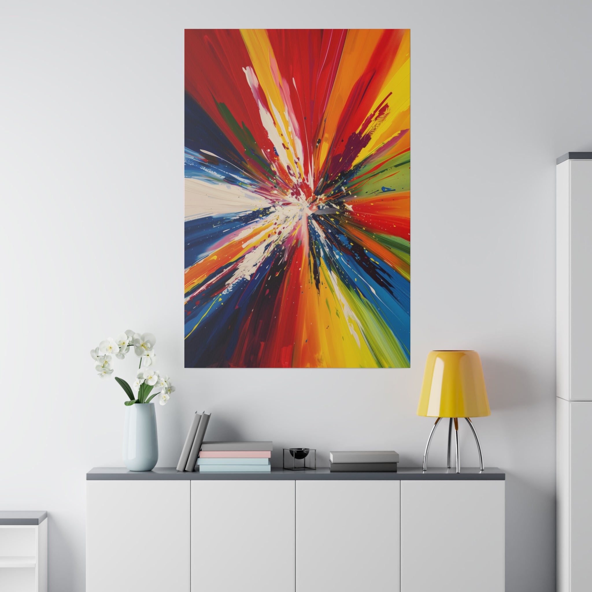 Color Burst - Abstract Wall Art - Vertical Canvas - WA236