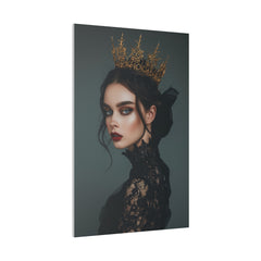 Gothic Woman with a Crown - Luxury Themed Canvas - Vertical Canvas - WA73