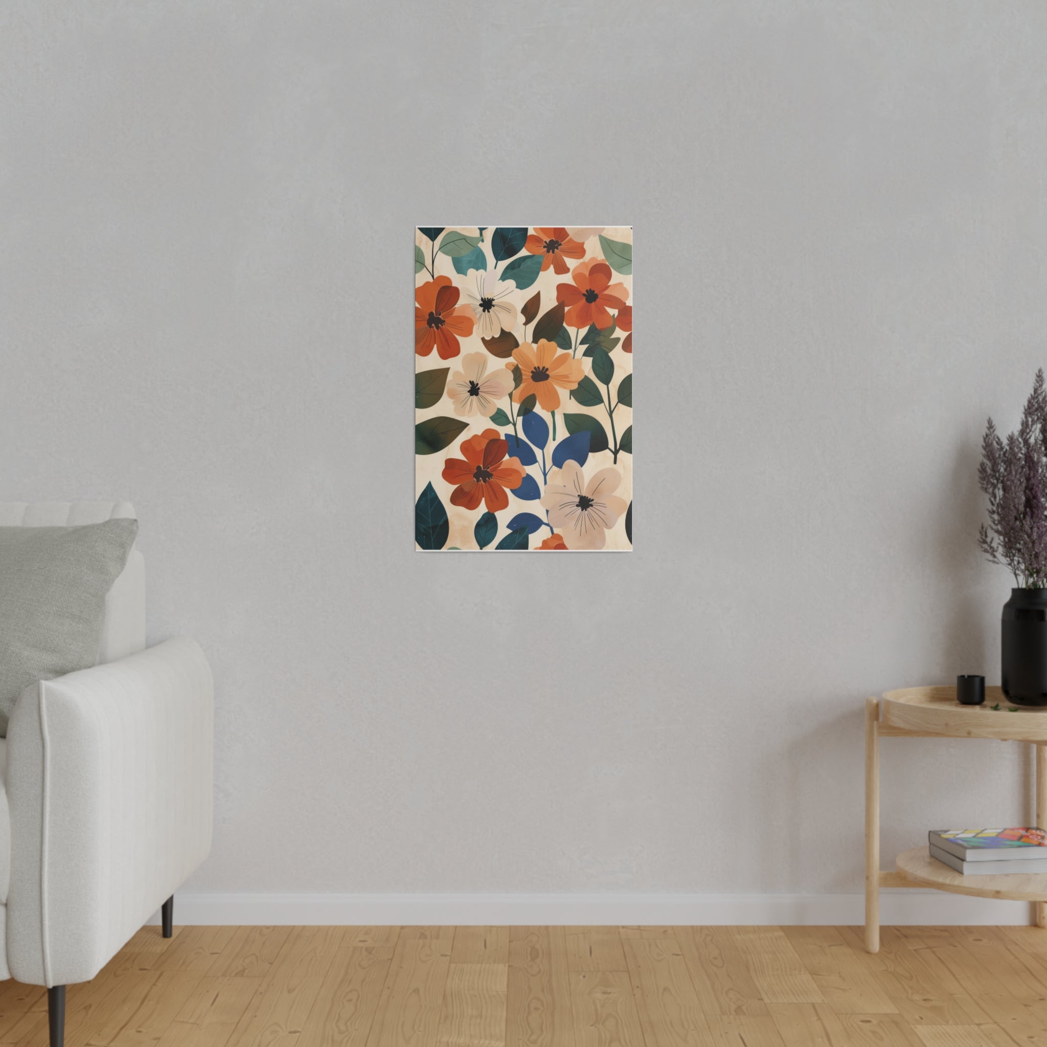 Flowers Wall Art - Botanical Wall Art - Vertical Canvas - WA57