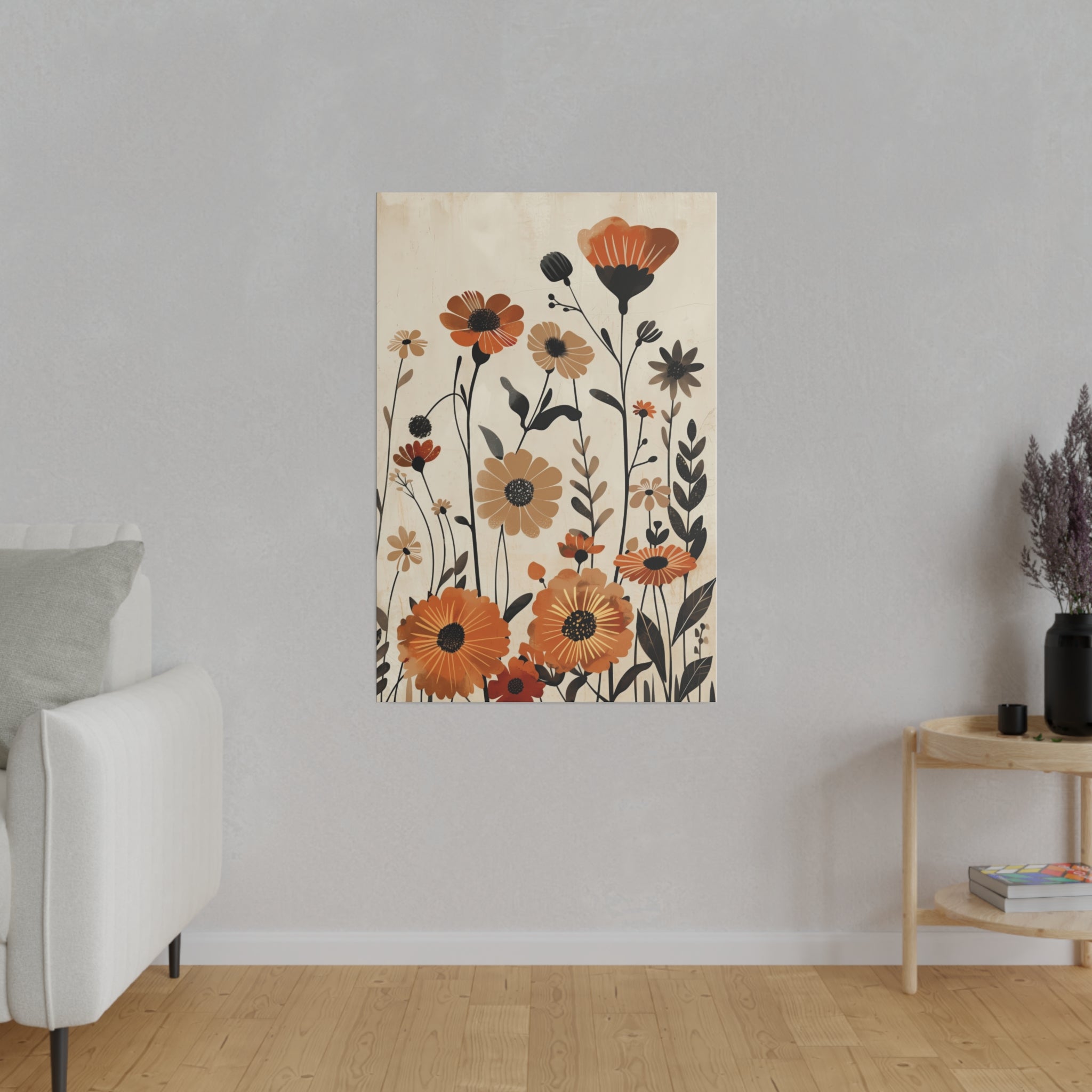 Flowers Wall Art - Botanical Wall Art - Vertical Canvas - WA60