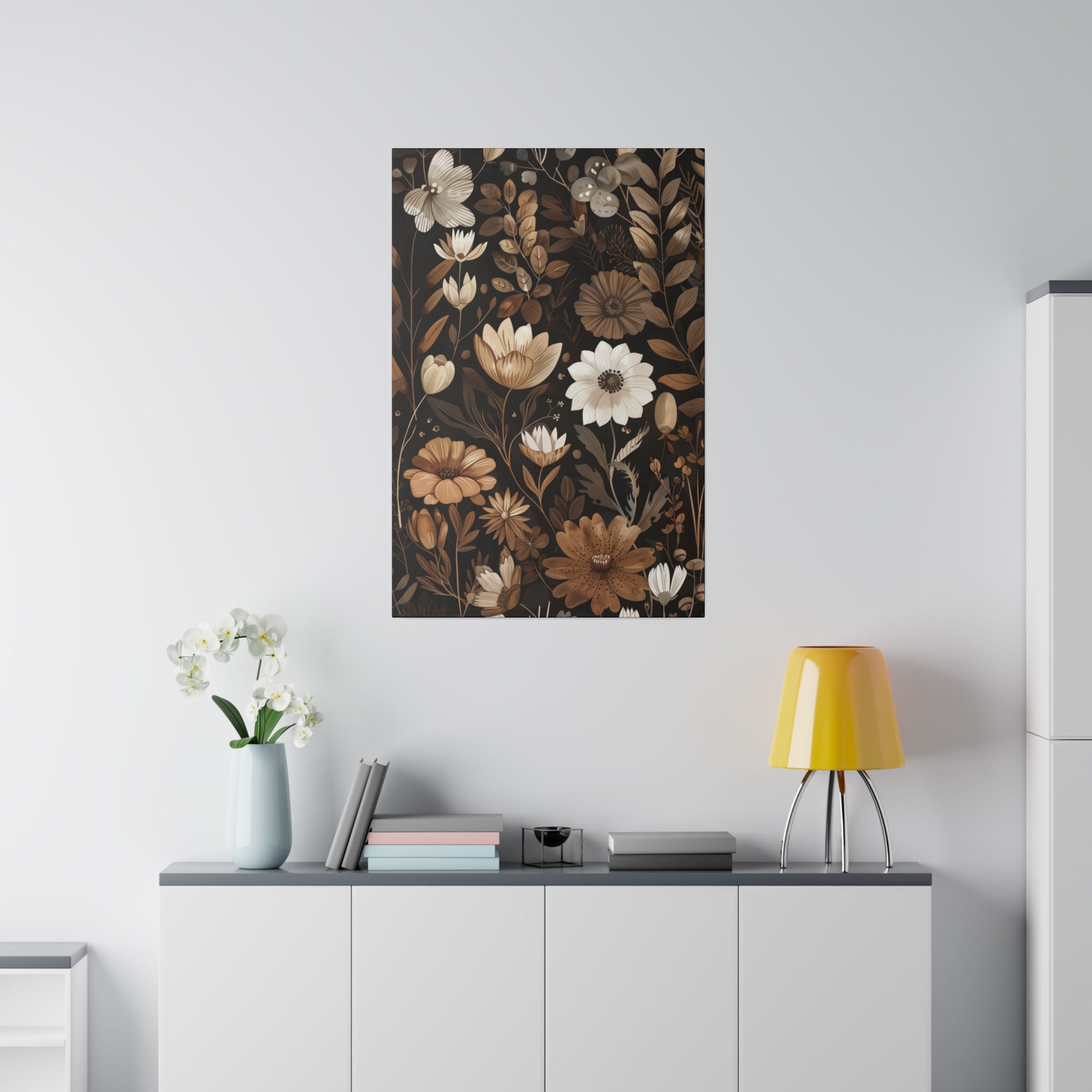 Flowers Wall Art - Botanical Wall Art - Vertical Canvas - WA46