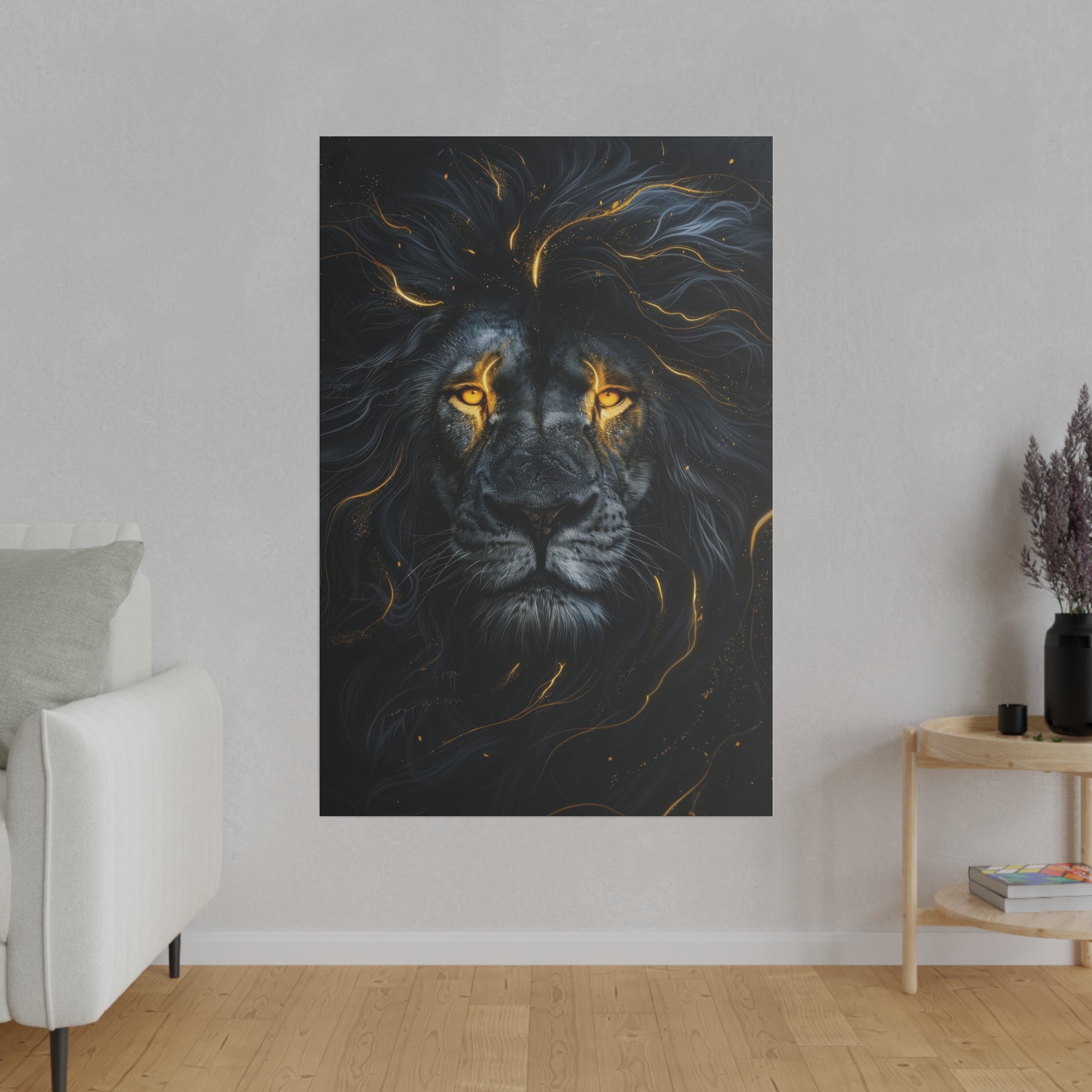 Lion's Majesty - Wildlife Wall Art - Vertical Canvas - WA256