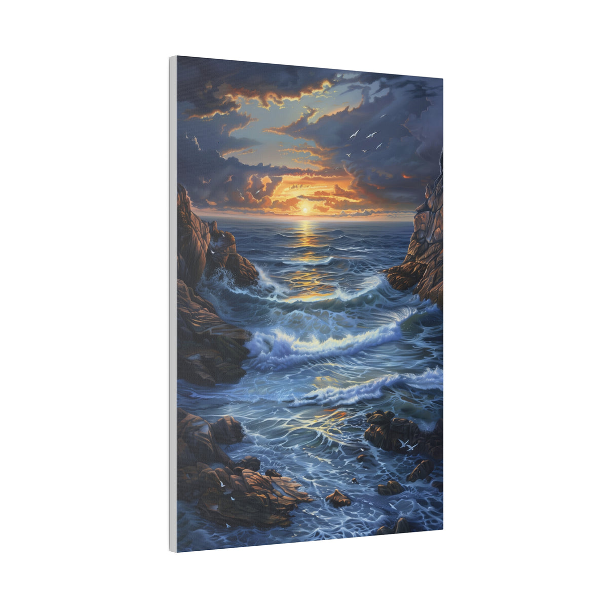 Ocean Waves Wall Art - Vertical Canvas - WA95