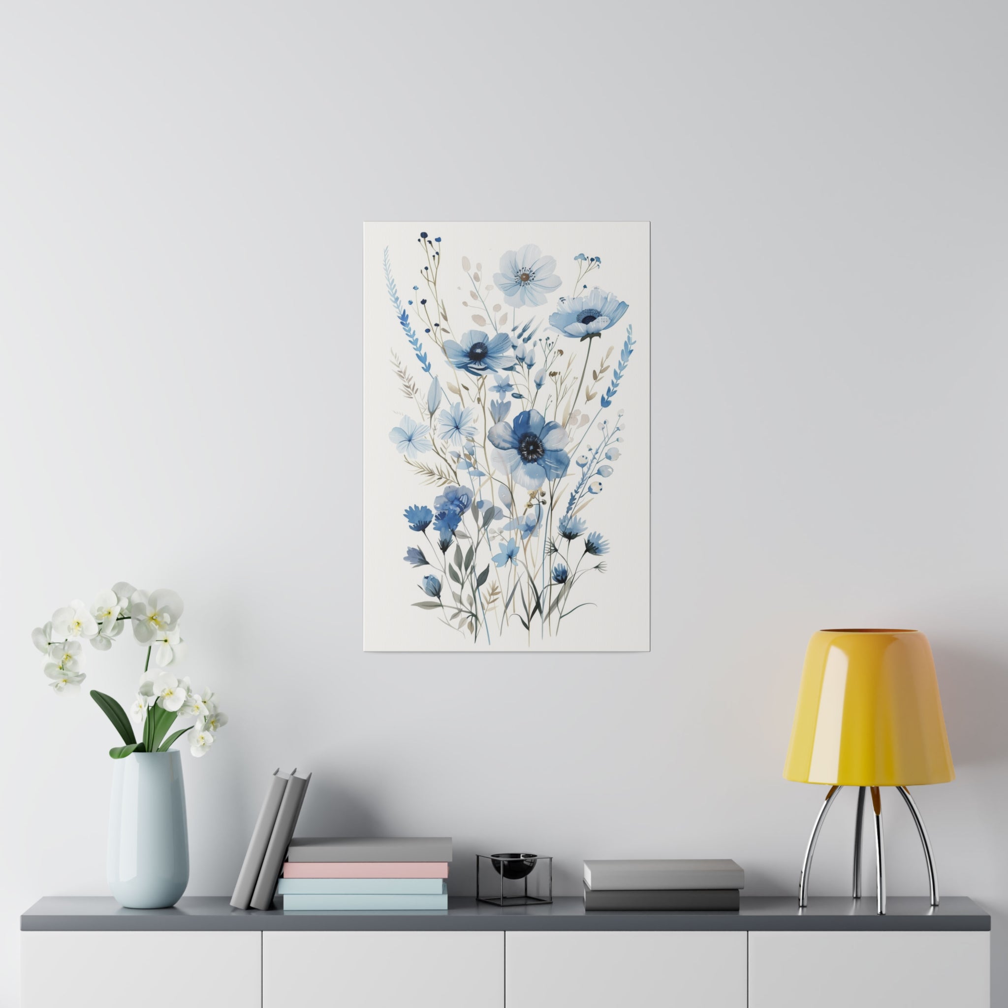 Flowers Wall Art - Botanical Wall Art - Vertical Canvas - WA44