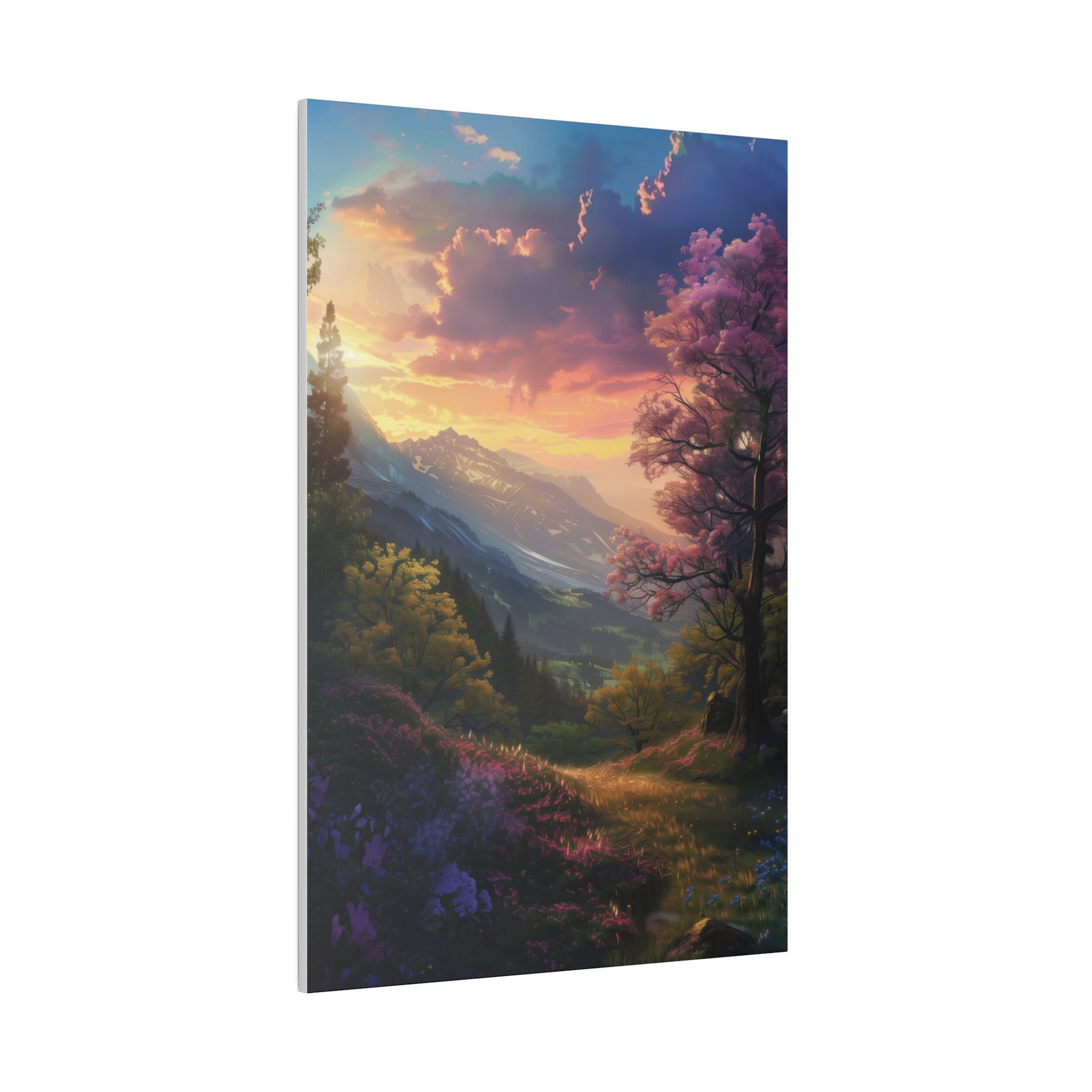 Enchanted Mountain Trail - Nature Wall Art - Vertical Canvas - WA323