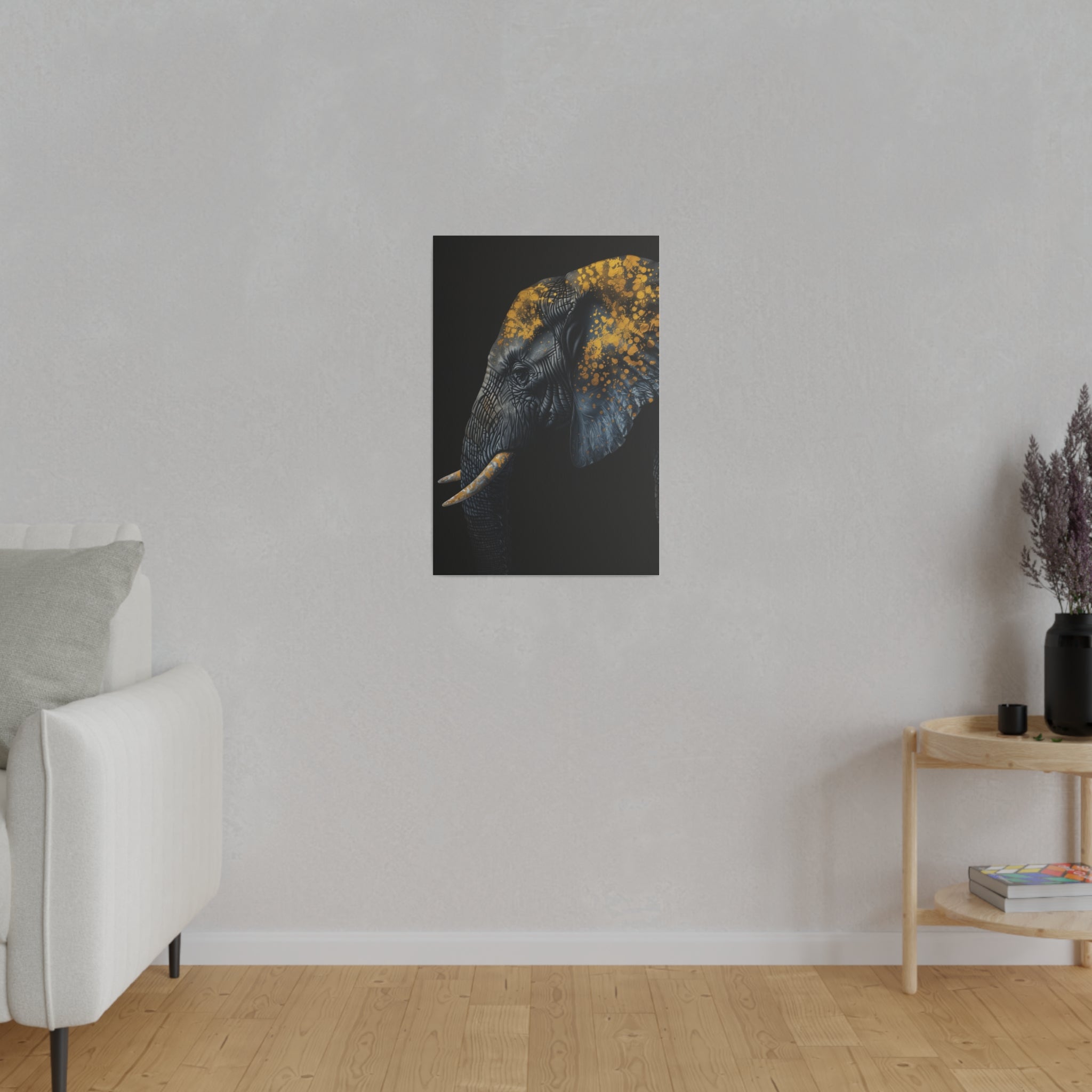 Elephant's Radiance - Wildlife Wall Art - Vertical Canvas - WA270