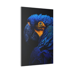 Vibrant Blue Parrot - Wildlife Wall Art - Vertical Canvas - WA291