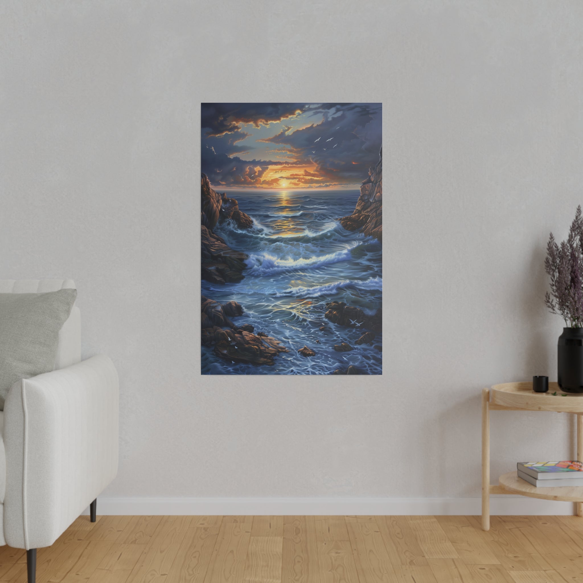 Ocean Waves Wall Art - Vertical Canvas - WA95