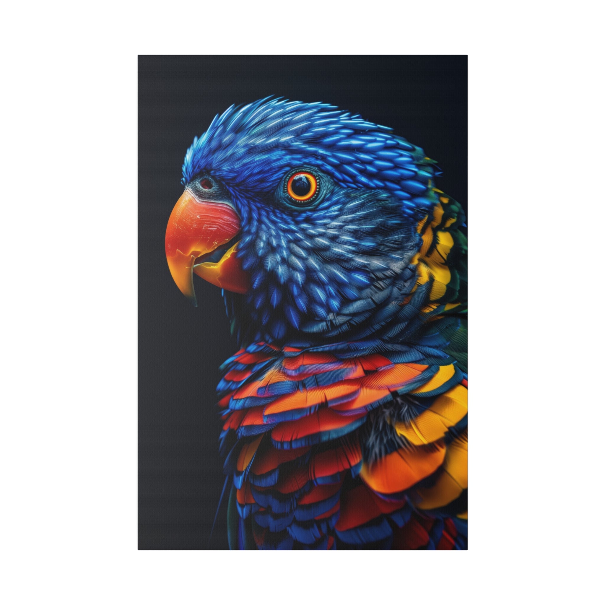 Blue Parrot - Wildlife Wall Art - Vertical Canvas - WA250