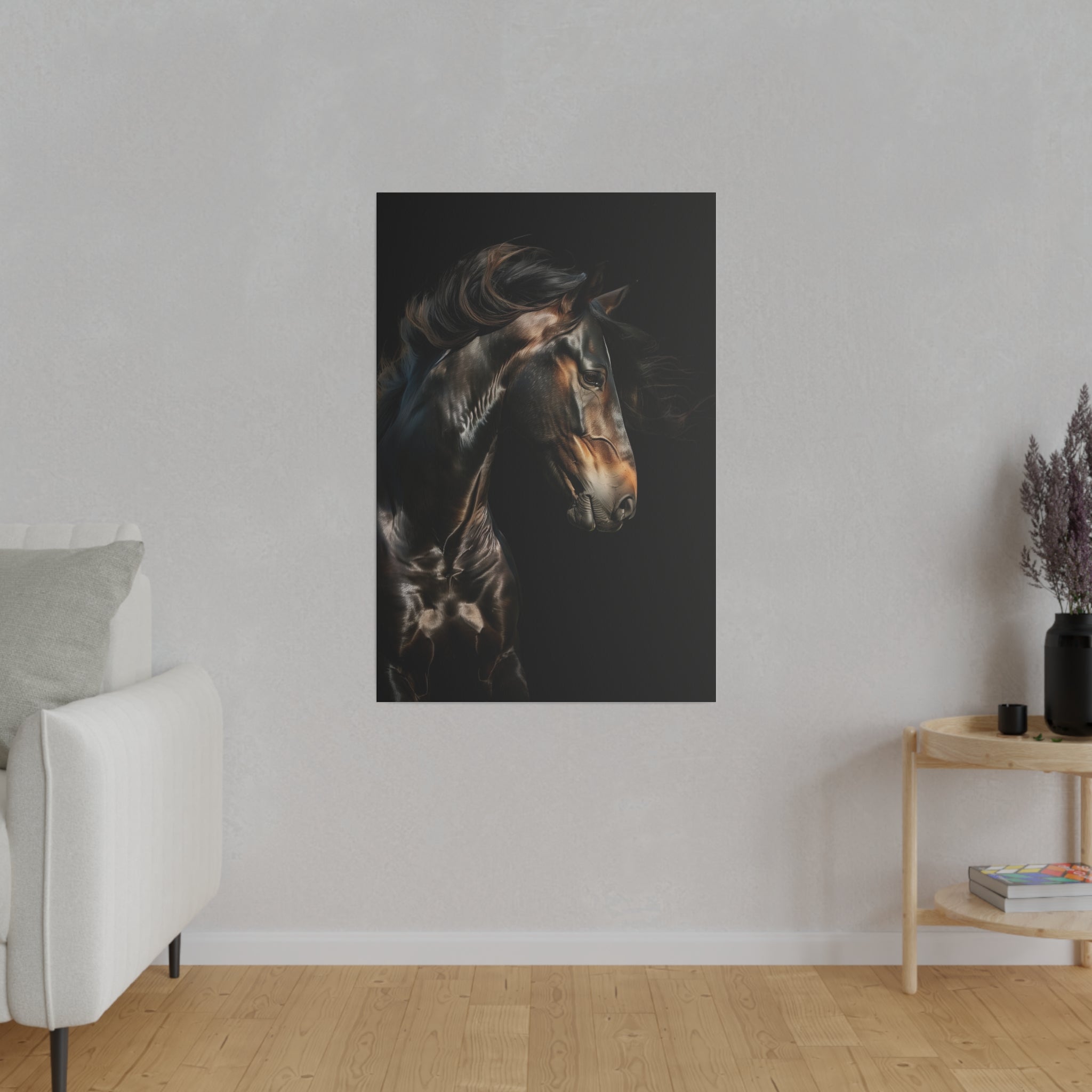 Beautiful Horse Portrait - Wildlife Wall Art - Vertical Canvas - WA246